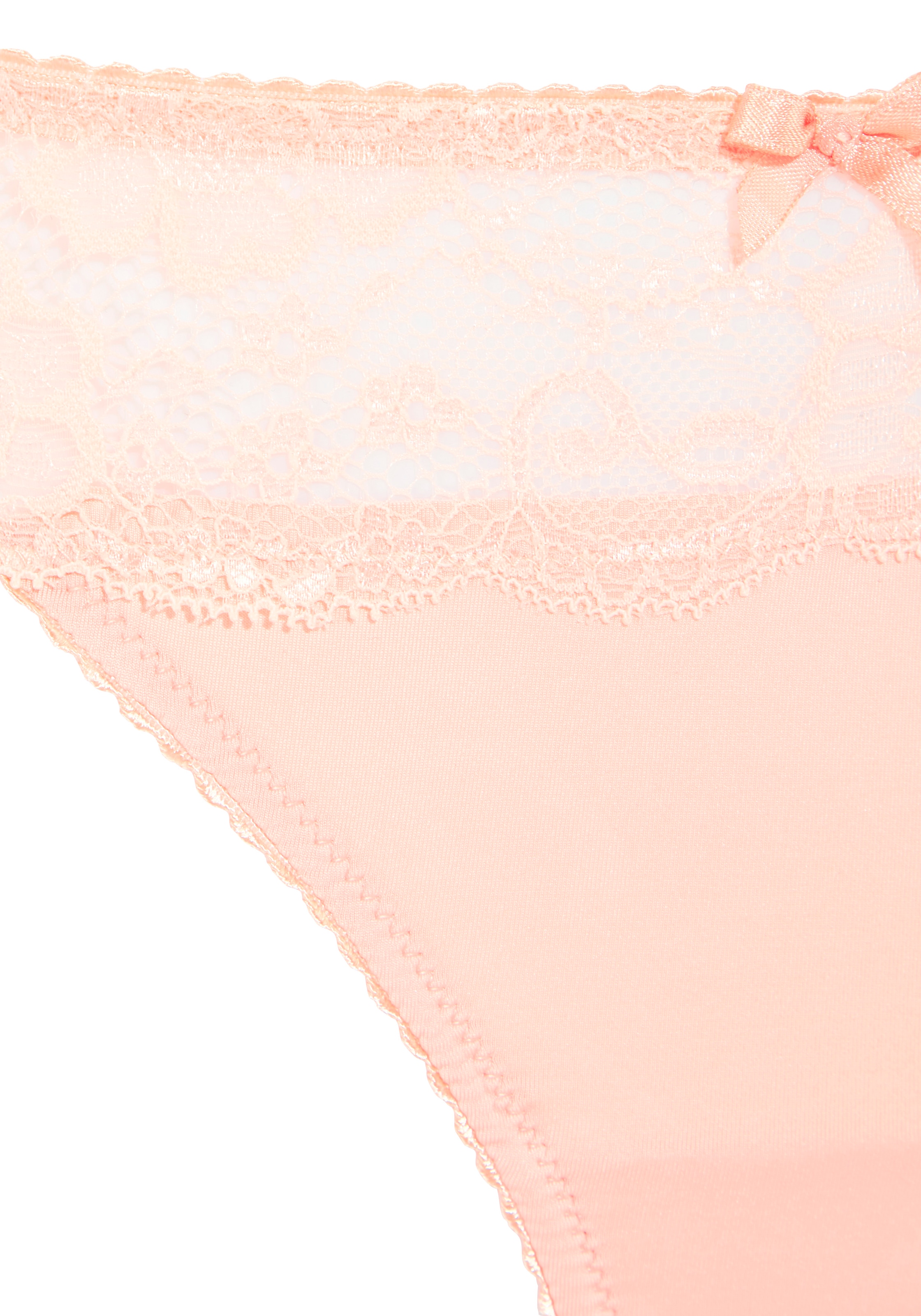 LASCANA String mit breitem Spitzenbund, mit elastischem Beinabschluss