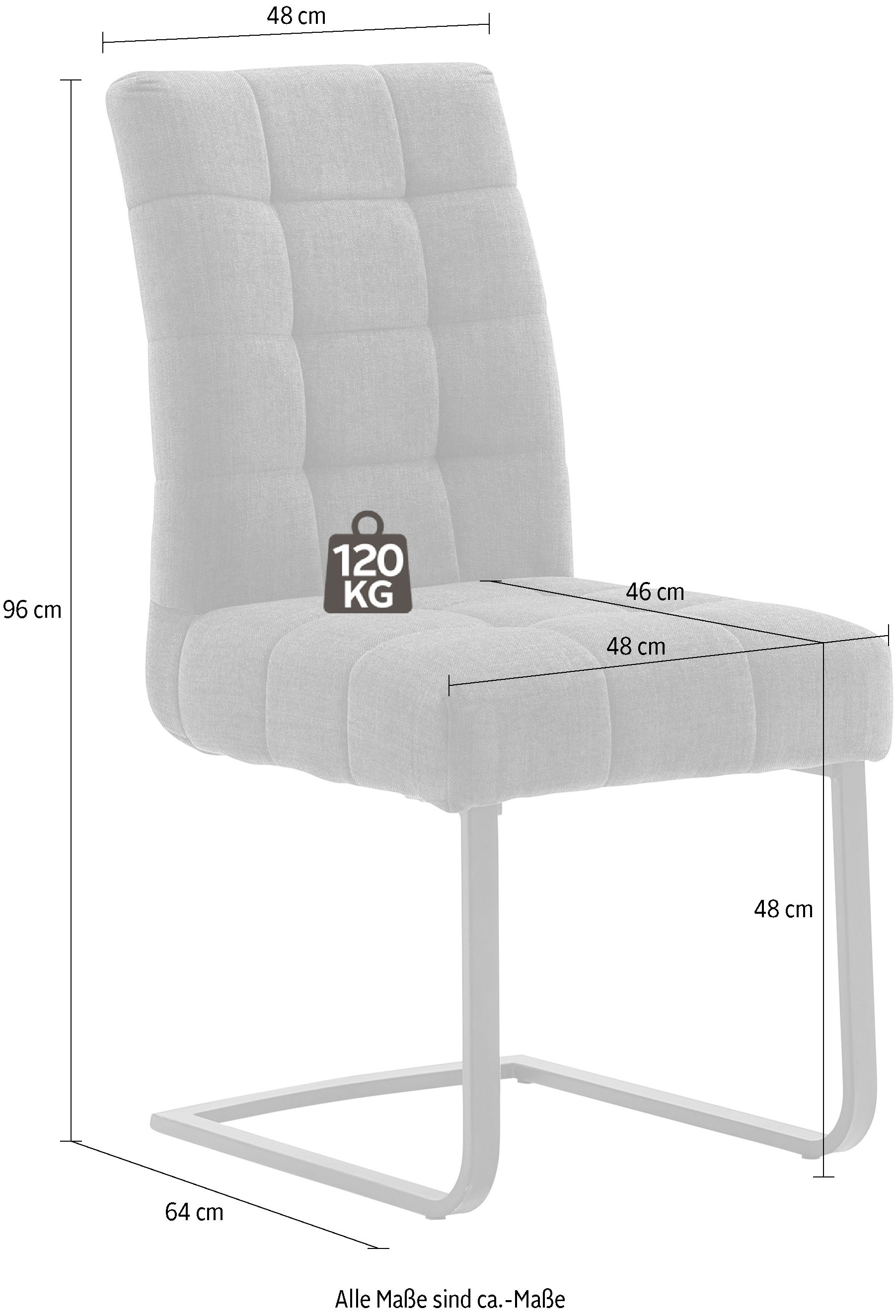 MCA furniture Freischwinger »Salta«, (Set), 2 St., Aqua Clean, mit Aqua Clean Bezug