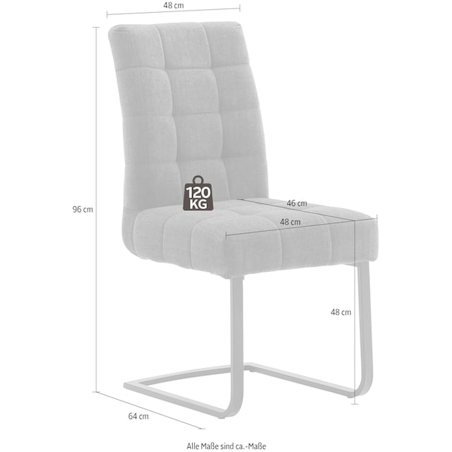 MCA furniture Freischwinger »Salta«, (Set), 2 St., Aqua Clean, mit Aqua  Clean Bezug bestellen | BAUR