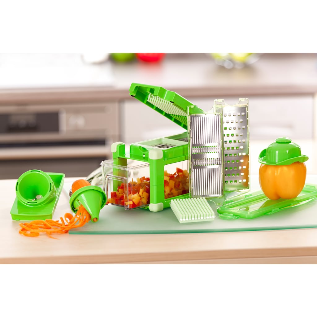 Genius Zerkleinerer »Nicer Dicer Magic Cube«, 12-tlg. inkl. Julietti Spiralschneider, 1200 ml Auffangbehälter