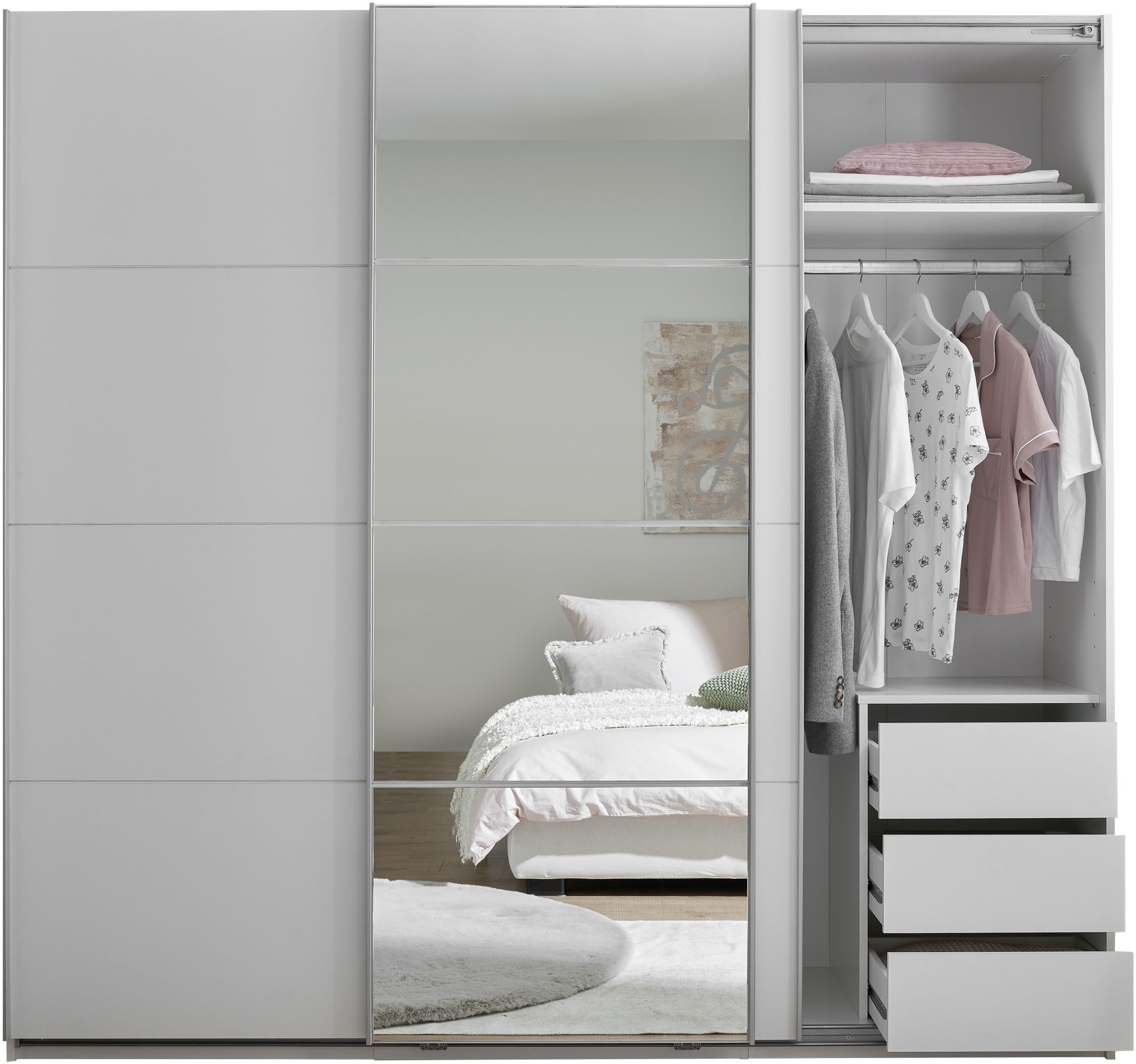 Schlafkontor Schwebetürenschrank »Carano Kleiderschrank, Schiebetürenschrank mit Spiegeltür«