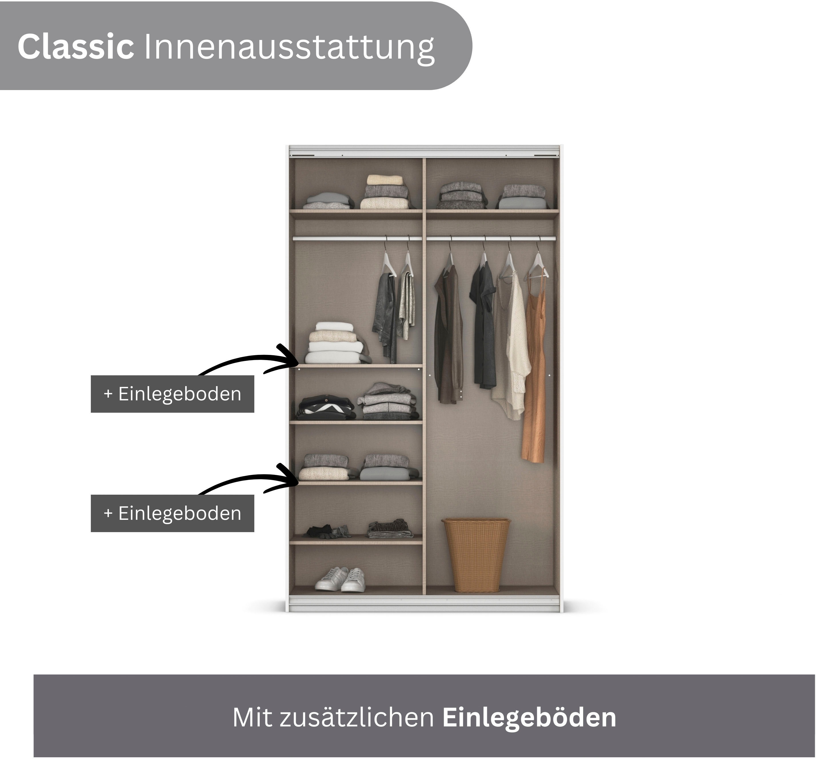Thumbnail - INOSIGN BY RAUCH Schwebetürenschrank "Kleiderschrank Schrank Garderobe Schlafzimmerschrank THANOS" in 3 verschiedenen Au...