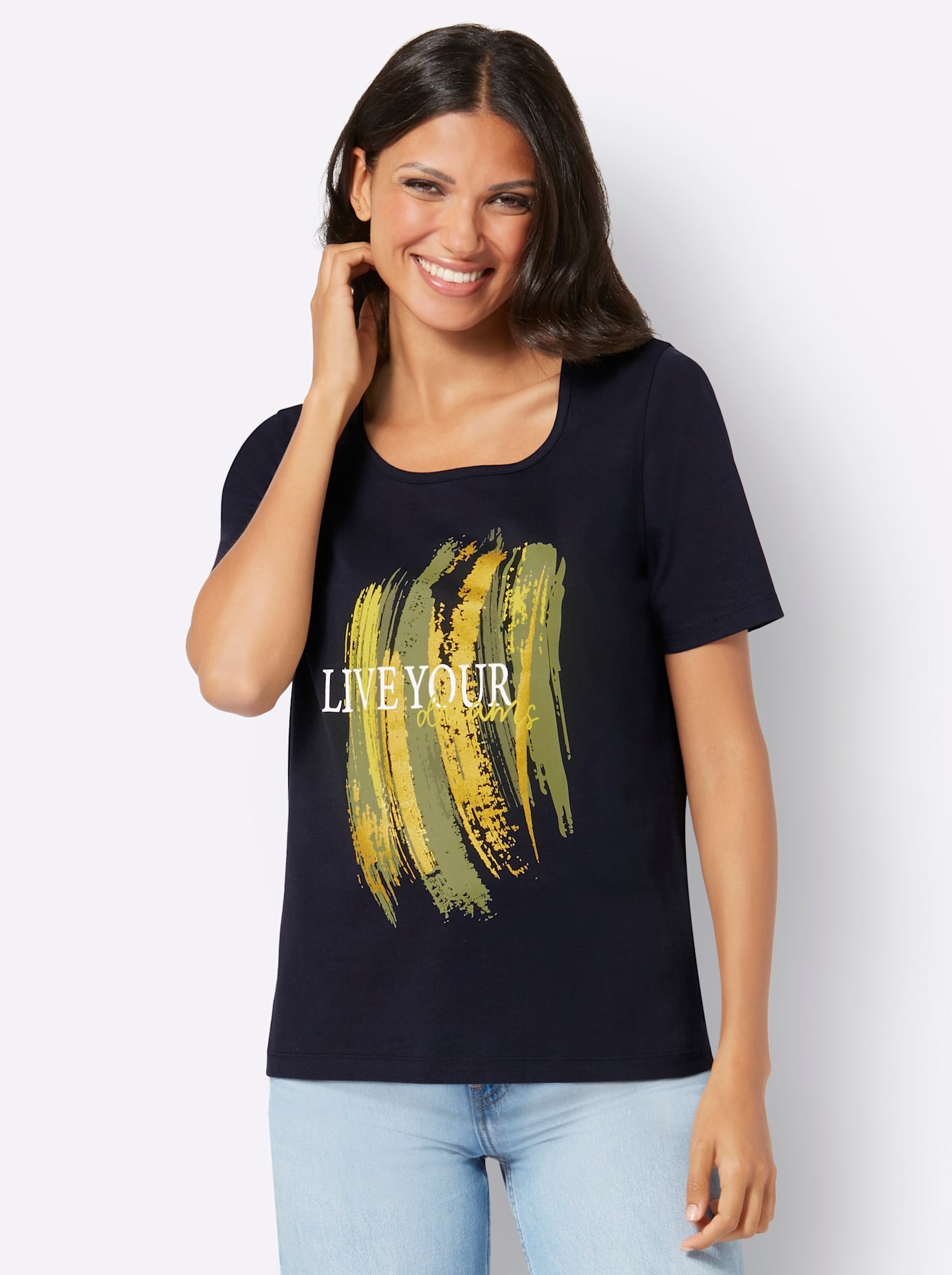Classic Basics Kurzarmshirt "Rundhals-Shirt" 1 Stk. tlg. günstig online kaufen