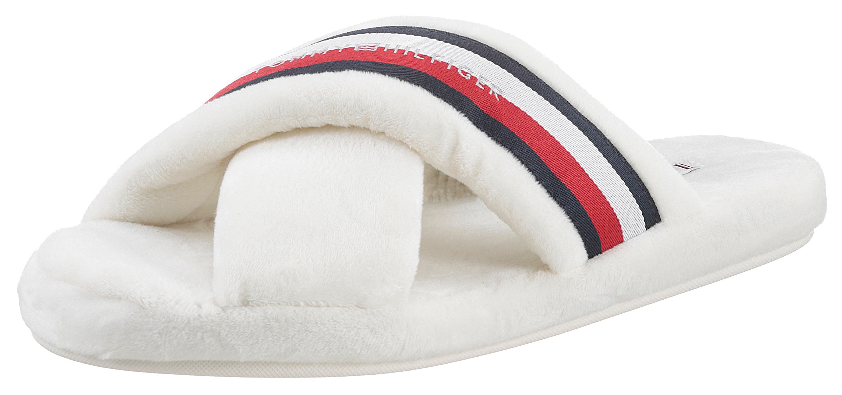 tommy hilfiger -  Schlappen "COMFY HOME SLIPPERS WITH STRAPS", mit Kreuzbandage