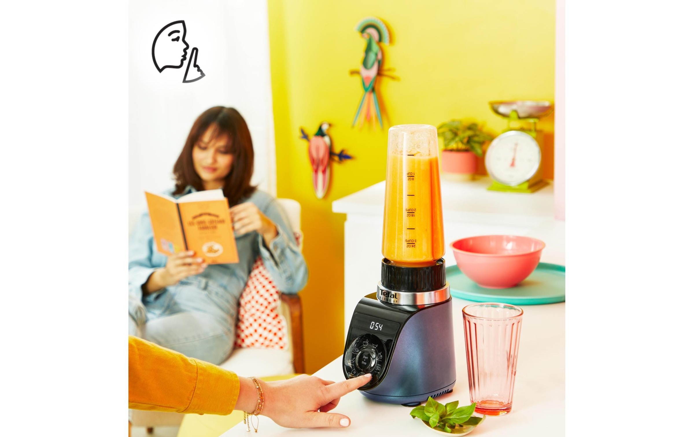 Tefal Standmixer »BL19H4 Blend Up« 1000 W 8 automatische Programme, kompakt, Silence-Modus