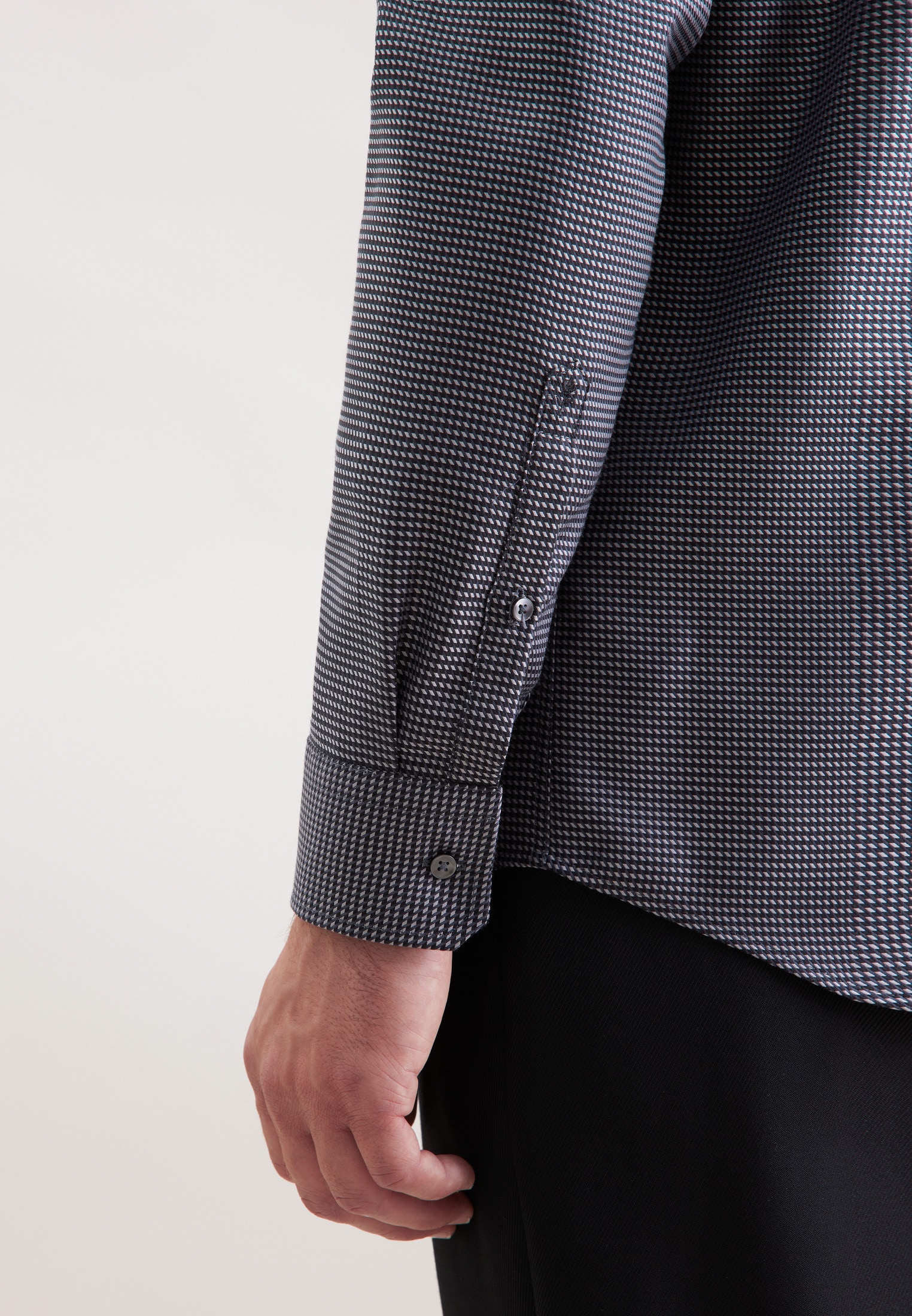 seidensticker Businesshemd »Schwarze Rose« Regular 1/1 Kentkragen Pepita