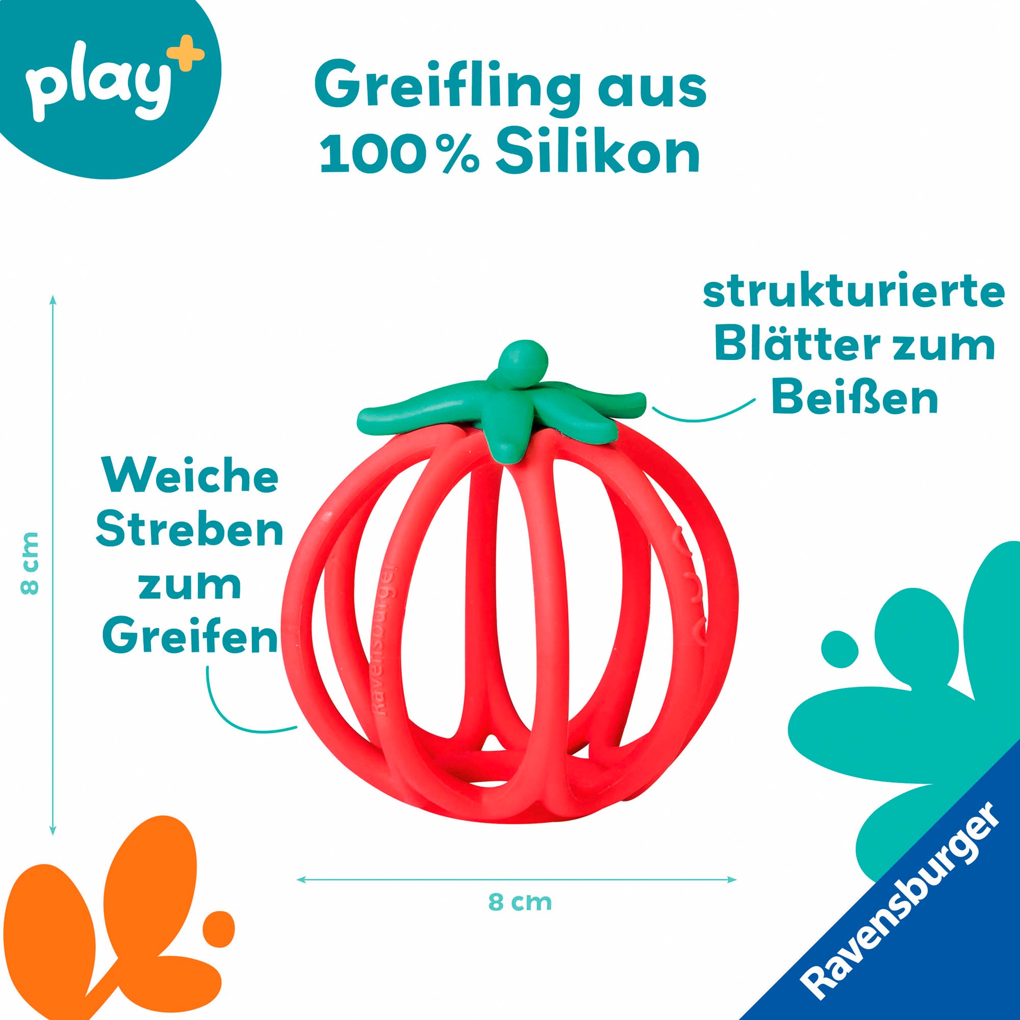 Ravensburger Greifling »Play+, Kuller-Greifling, Tomate«