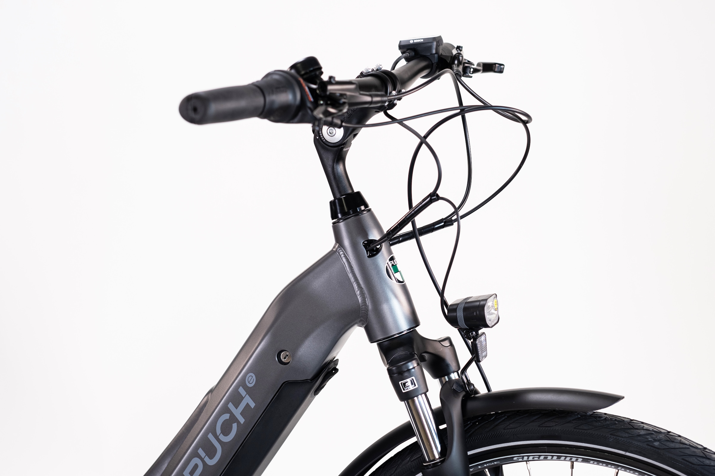 PUCH »PUCH C5.3 NEXUS / BOSCH 500 Wh 28" grau 7-Gänge« 7 Gang Shimano Nexus Schaltwerk Nabenschaltung Mittelmotor 250 W BOSCH PERFORMANCE LINE 36 V/250 W, Mittelmotor