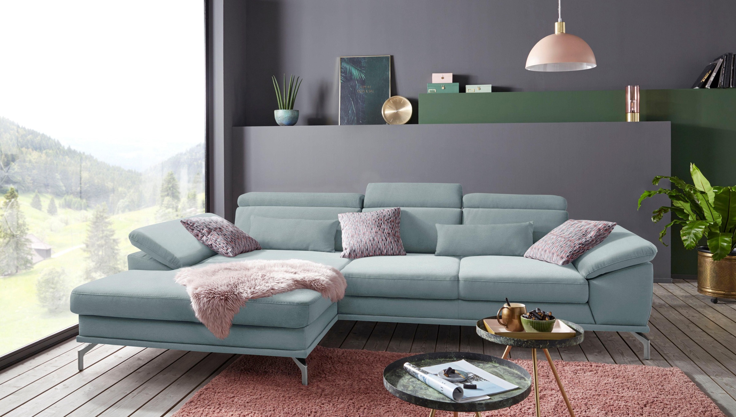sit&more Ecksofa »Scorpio L-Form«, inklusive Sitztiefenverstellung, wahlweise mit Kopfverstellung