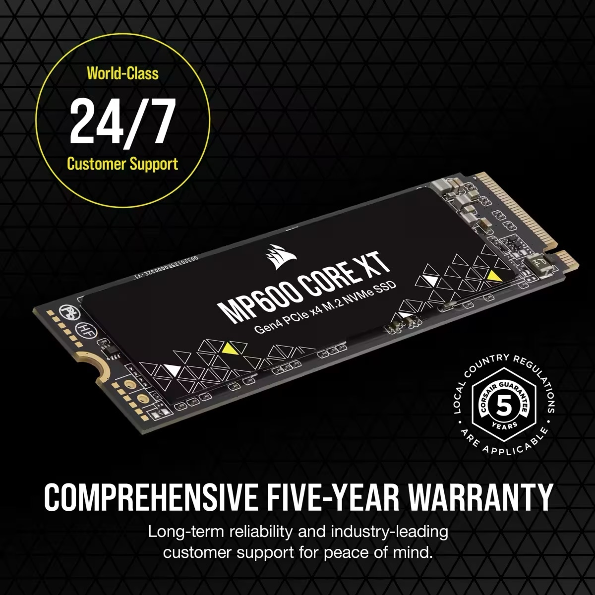 Corsair interne Gaming-SSD »MP600 CORE XT 4TB SSD«, Anschluss PCIe Gen 4.0 x4