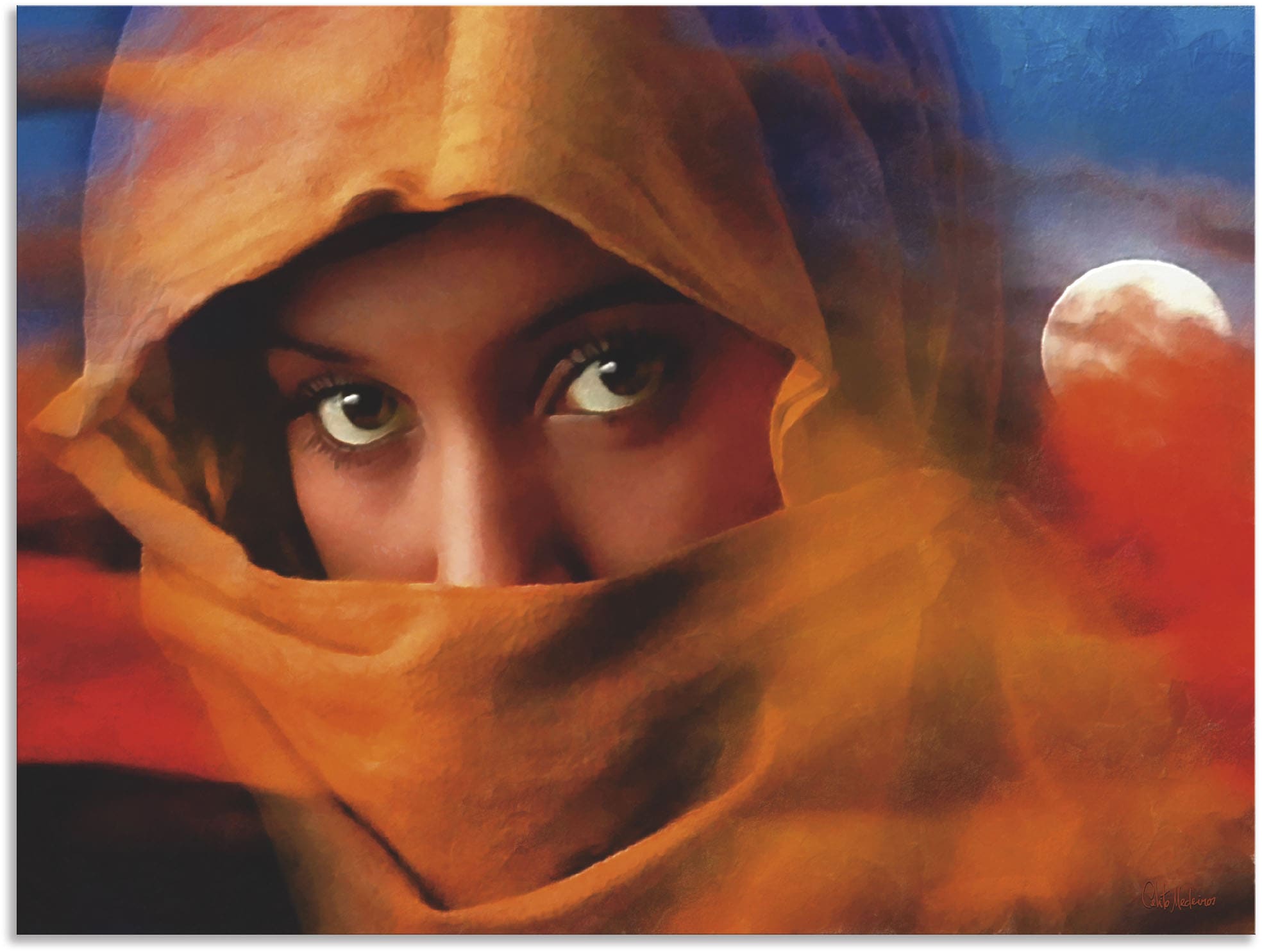 Artland Wandbild »Muslimische Mädchen Augen«, Bilder von Frauen, (1 St.), als Leinwandbild, Poster in verschied. Größen