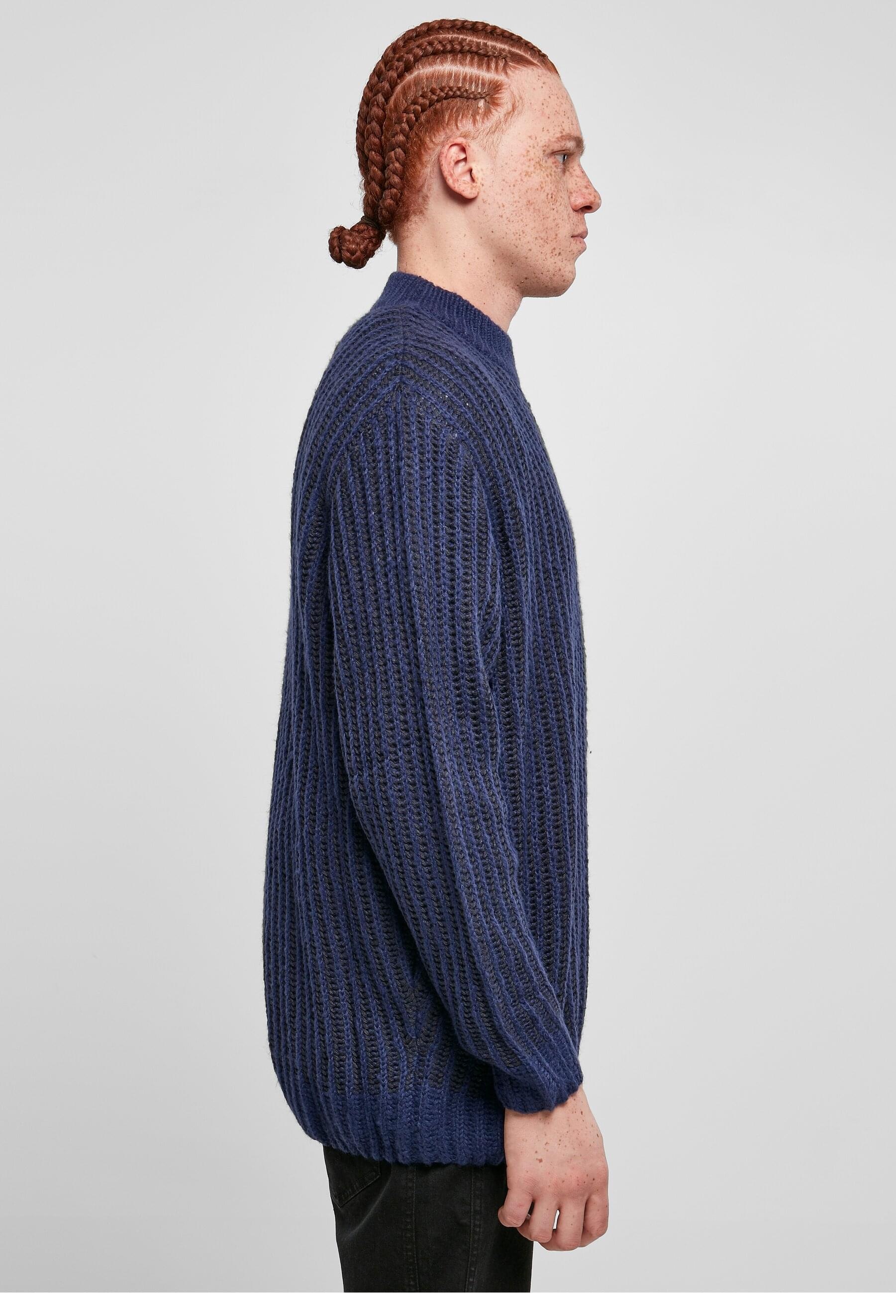 URBAN CLASSICS Rundhalspullover »Urban Classics Herren Oversized Two Tone Sweater«, (1 tlg.)