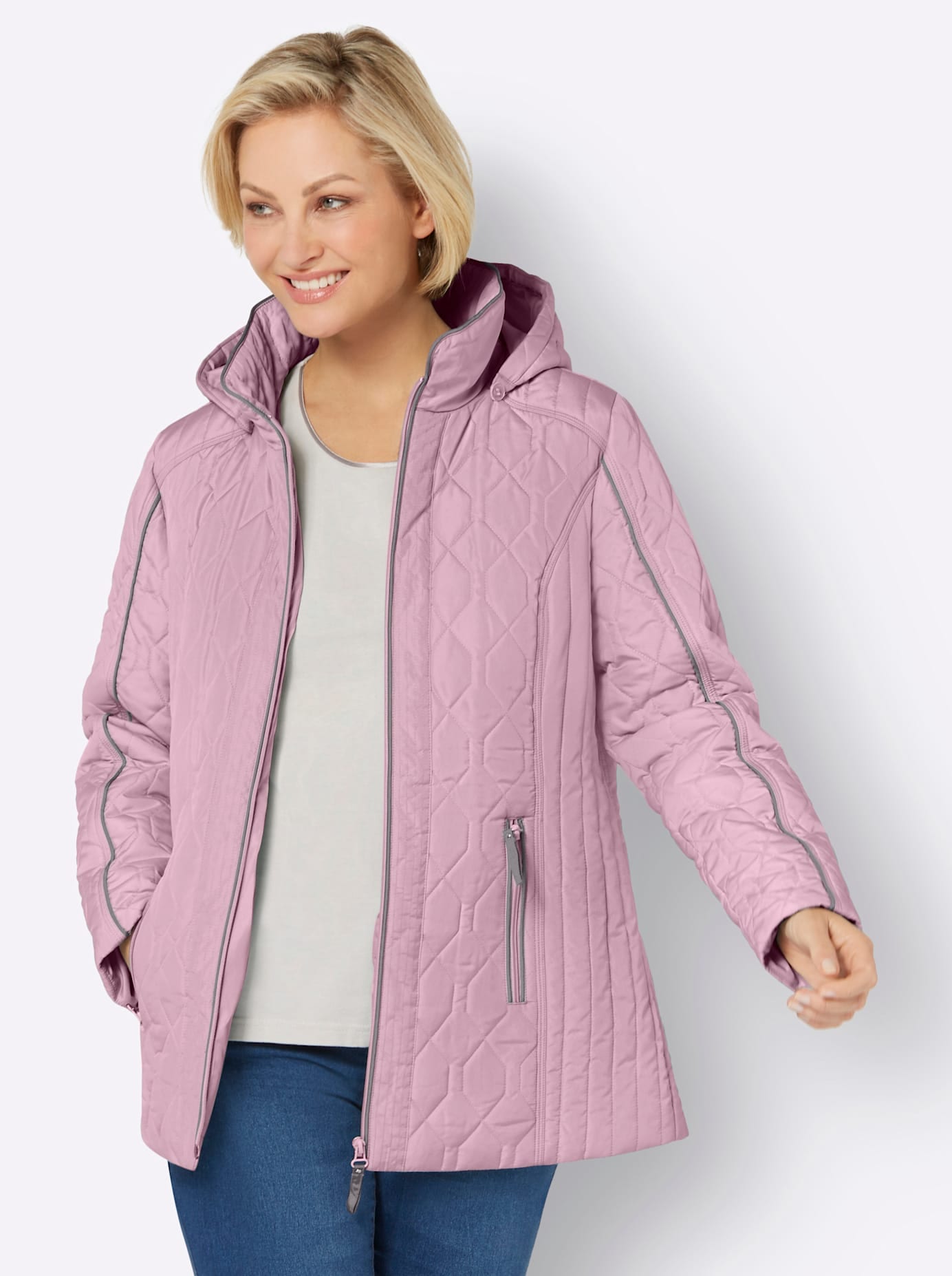 Classic Basics Steppjacke, mit Kapuze