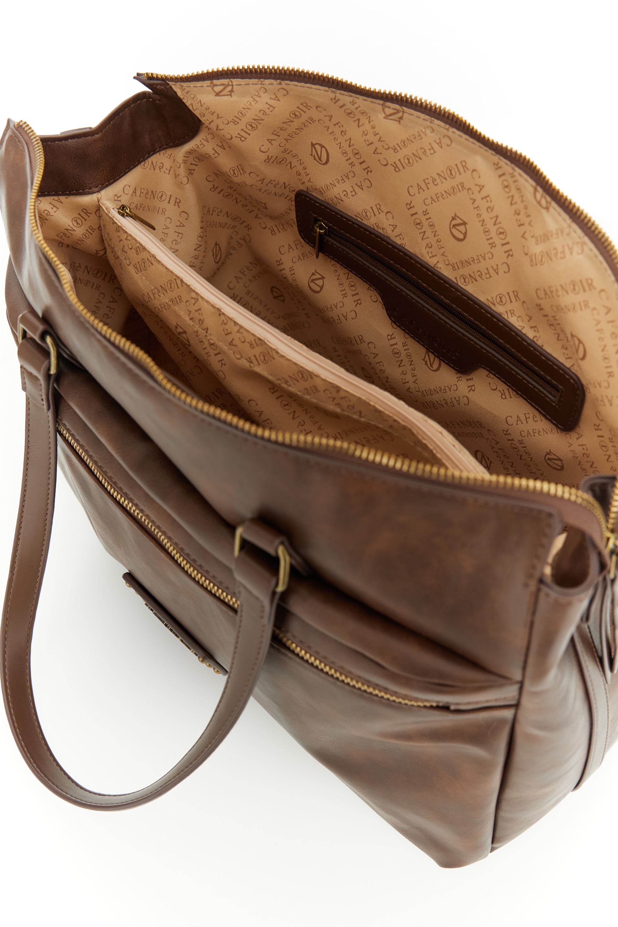 CAFèNoir Tragetasche »SHOPPER WITH FRONT ZIP POCKET C3MH1118 Damen« Tragetasche Damen, Shopper, Einkaufstasche, Fashion, Lifestyle, Sale