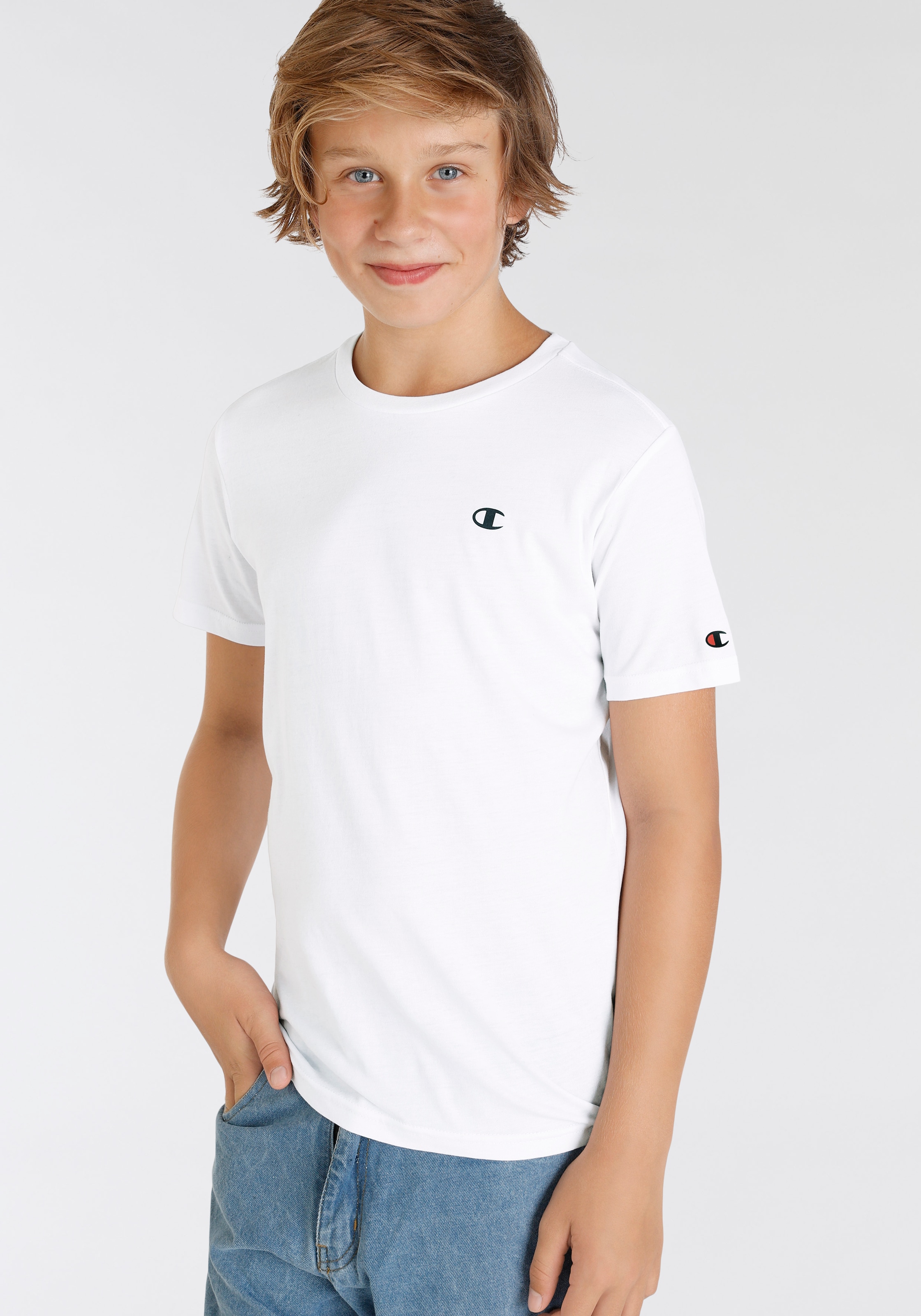 Crew-Neck tlg.) kaufen BAUR Kinder«, - online »Basic T-Shirt Champion (Packung, 2pack 2 | für