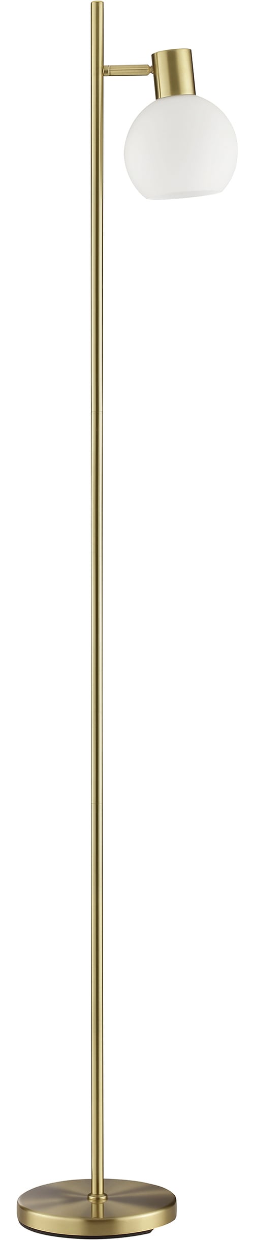 Brilliant Stehlampe »Cony« E14 1 Stk. 150 x 20 x 31 cm, E14 Fassung, Metall/Glas, messingfarben/opal weiß
