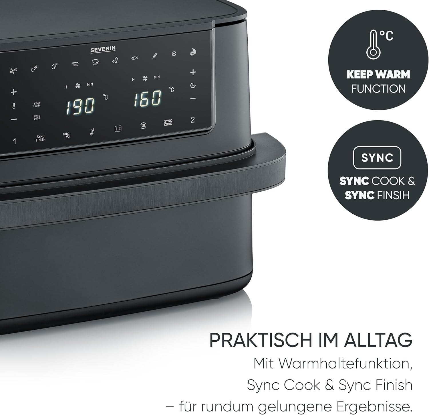 Severin Heißluftfritteuse »FR 2490    9 l "Flex Max Dual"« 2600 W