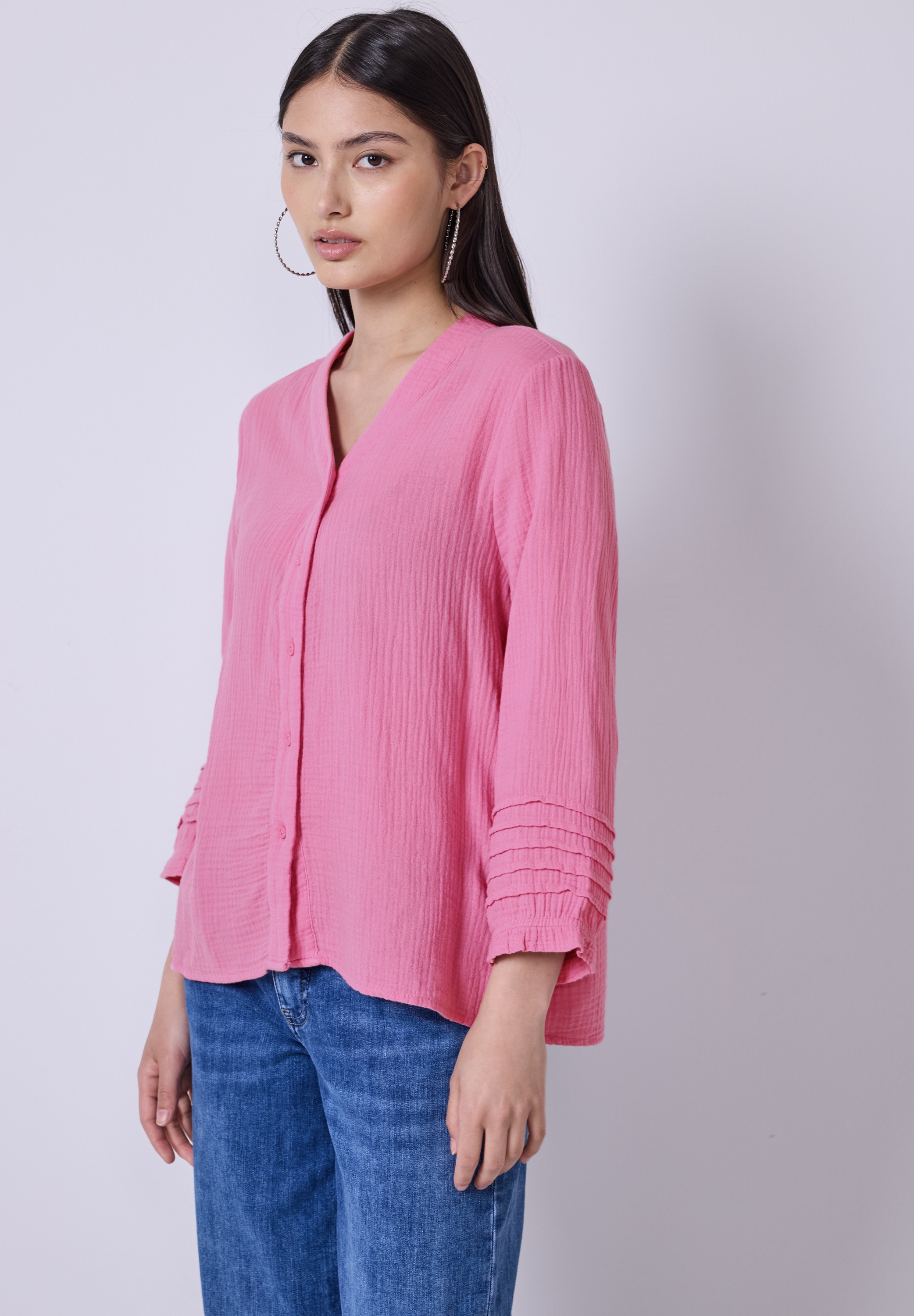 STREET ONE STUDIO Shirtbluse, mit 3/4 Ärmeln günstig online kaufen