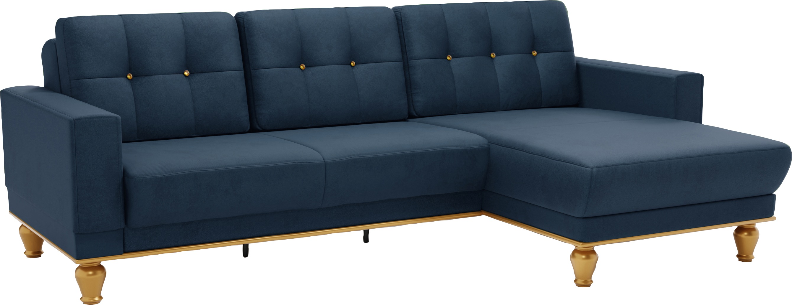 Thumbnail - sit&more Ecksofa "Orient 5 L-Form" mit Strass-Stein, wahlweise mit Bettfunktion und Bettkasten