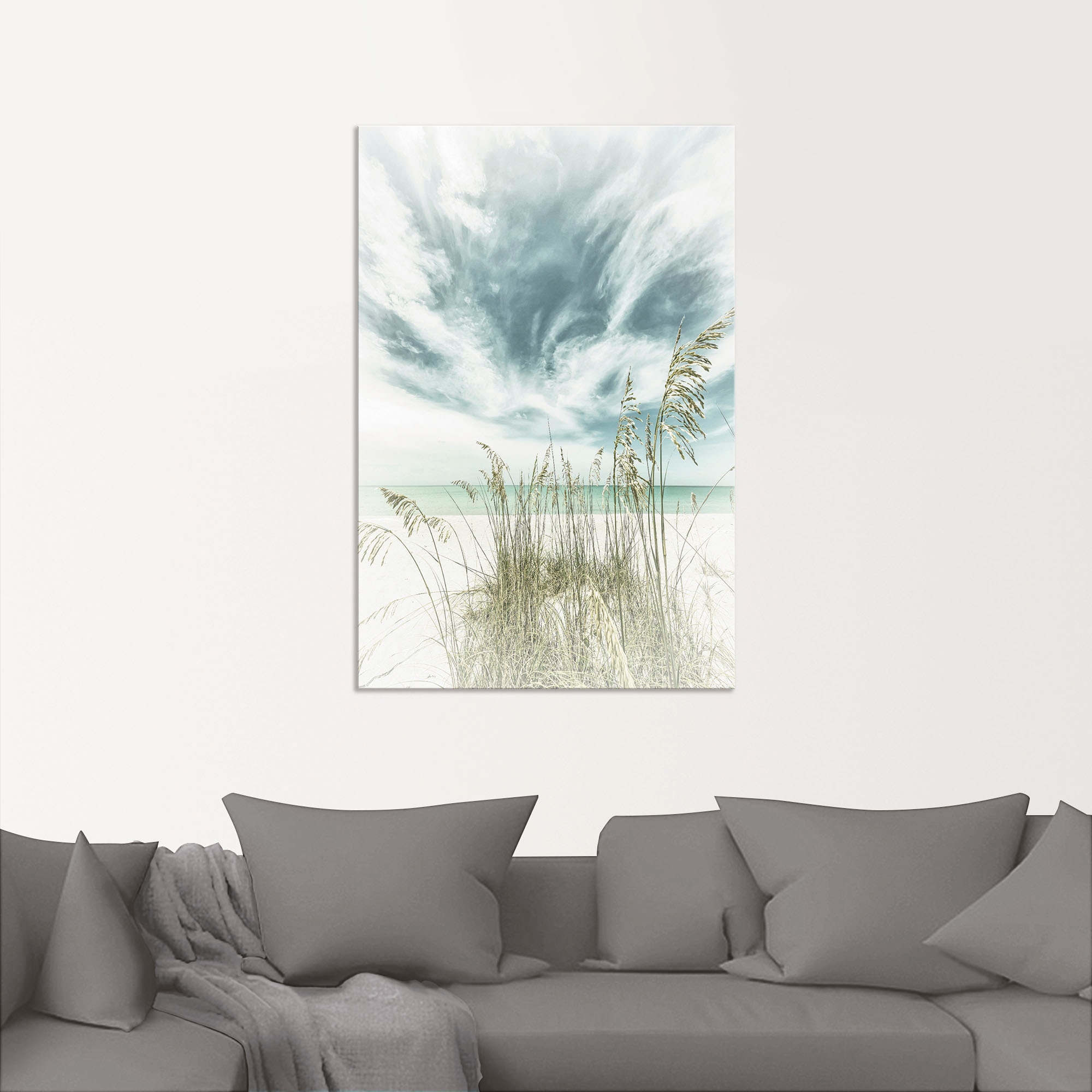 Artland Wandbild »Himmlische Stille am Strand Vintage«, Strandbilder, (1 St.), als Alubild, Outdoorbild, Leinwandbild, Poster, Wandaufkleber