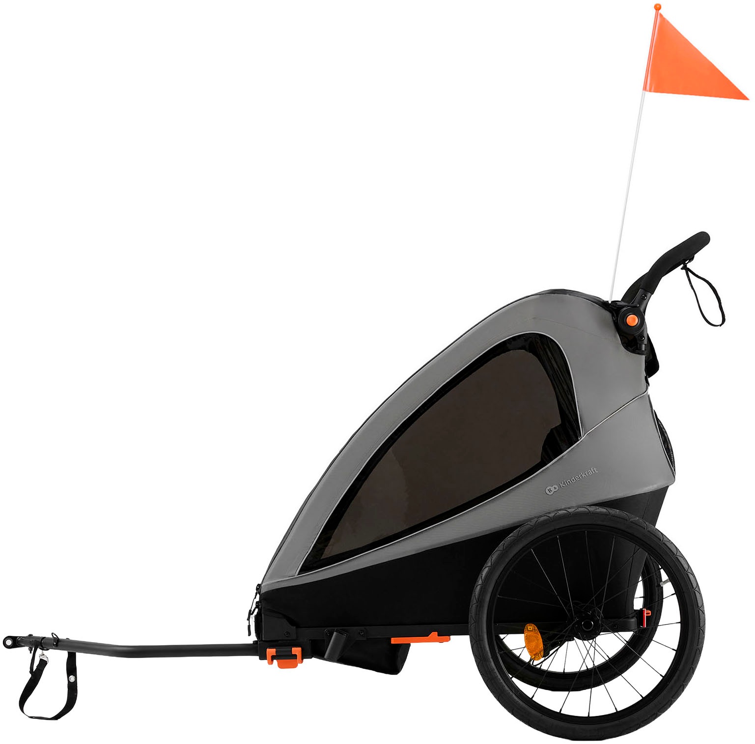 Kinderkraft Fahrradkinderanhänger »NAVA WALK« 2in1 Fahrradanhänger & Buggy, Luftreifen, für 2 Kinder