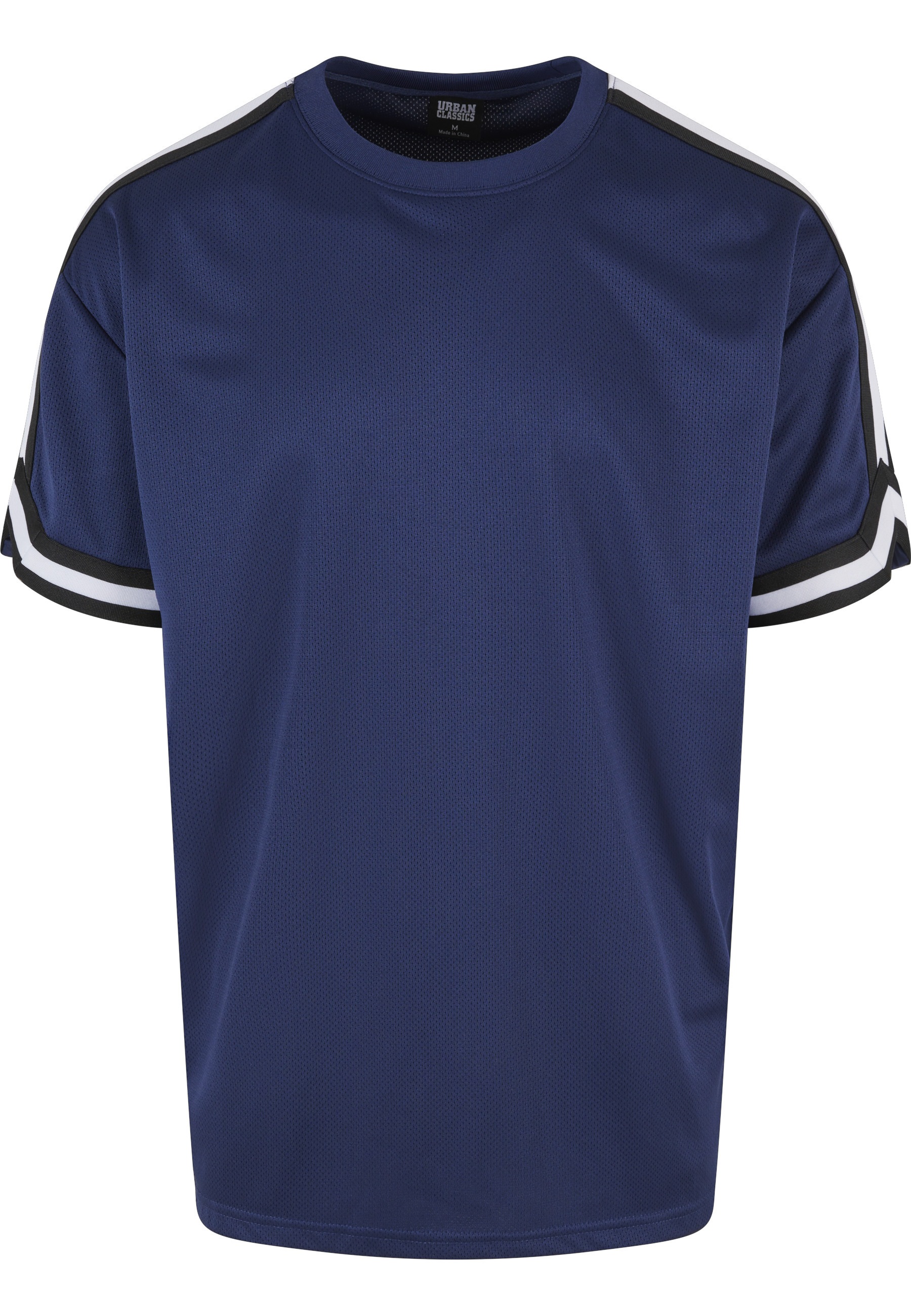 URBAN CLASSICS Netzshirt "Urban Classics Herren Oversized Stripes Mesh Tee" 1 Stk.