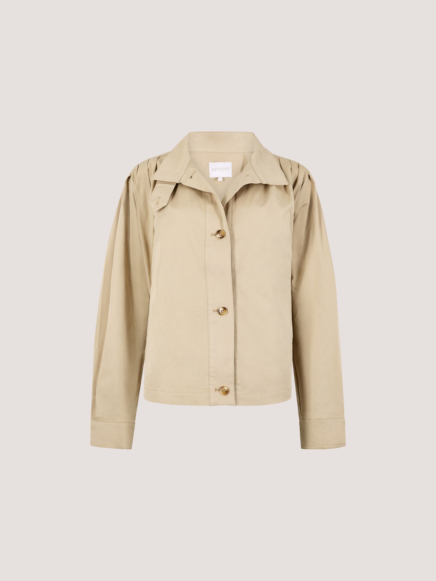 Apricot Kurzjacke »Baumwolljacke mit Stehkragen« mit Plissee