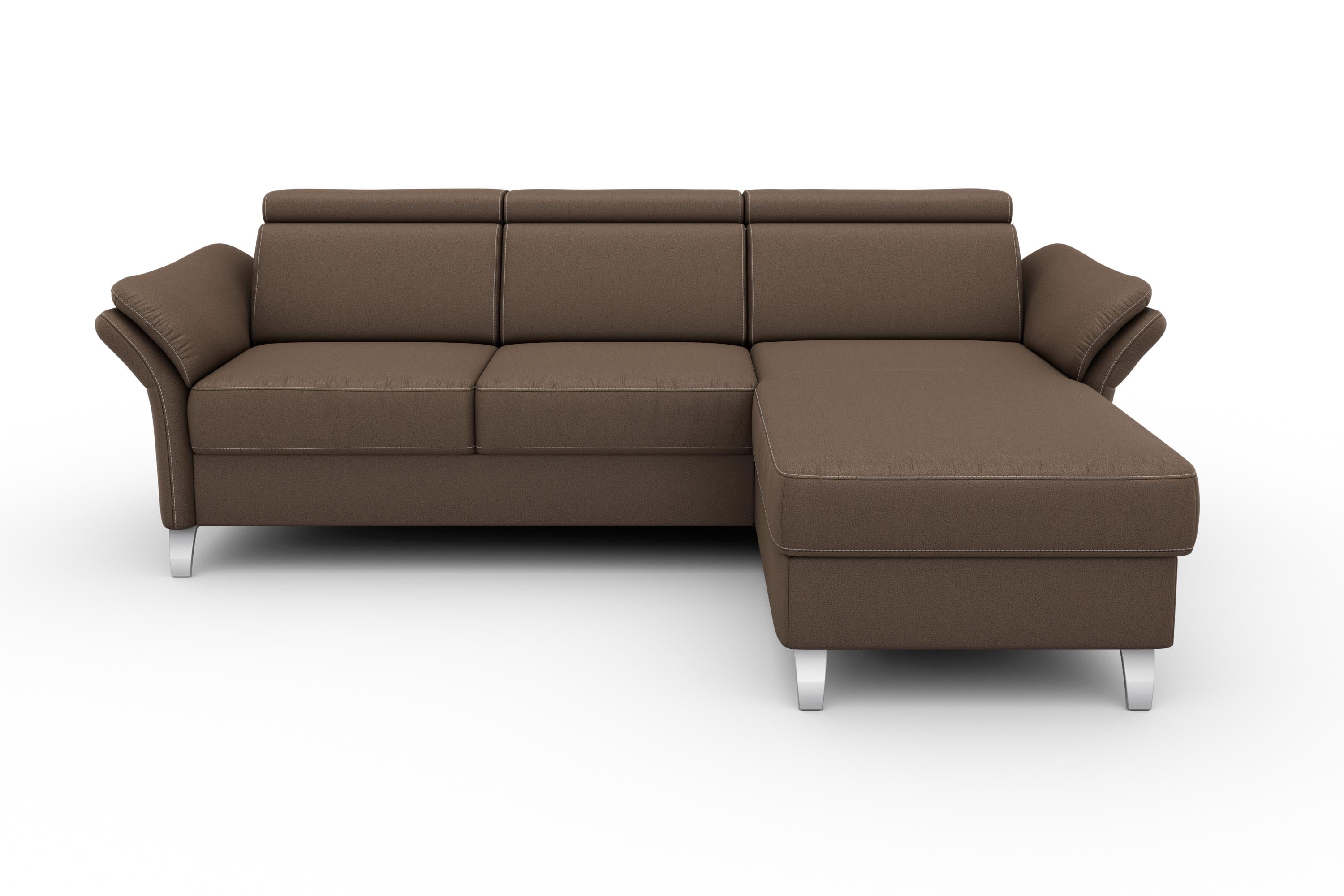 sit&more Ecksofa "Vincenzo L-Form" inklusive Kopfteilverstellung, optional Schlaffunktion & Bettkasten