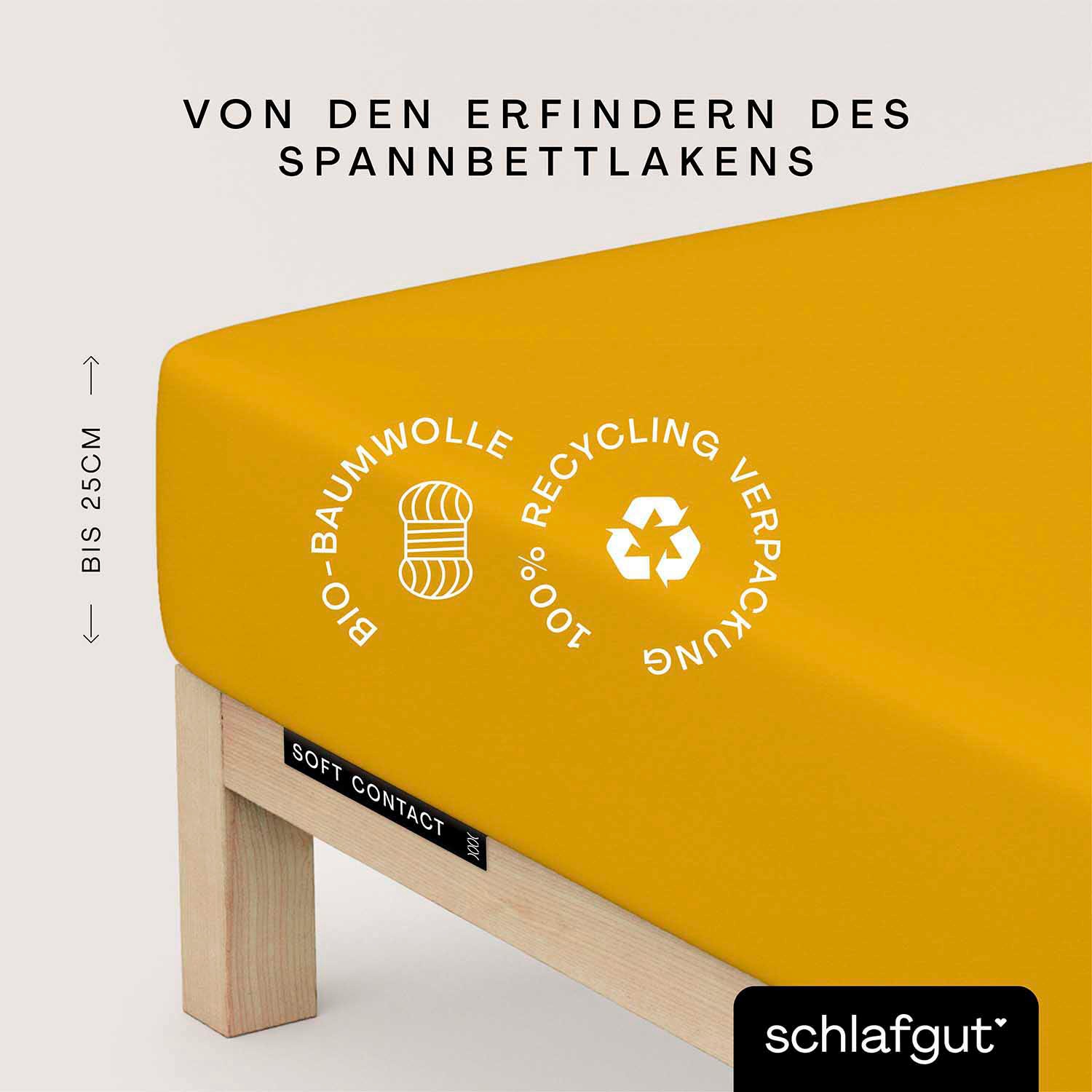 Schlafgut Spannbettlaken "Soft Contact" 100% Bio Baumwolle
