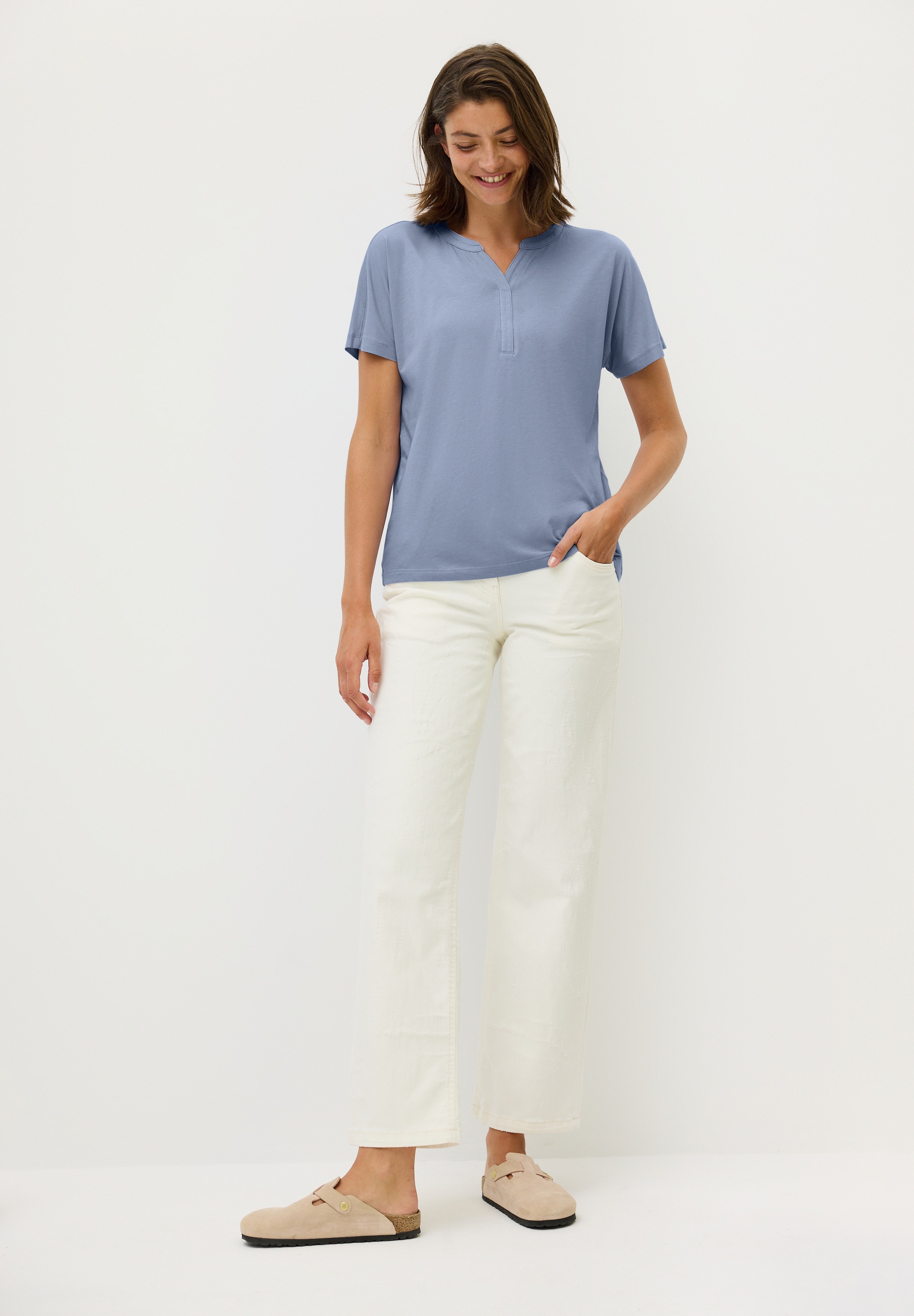 Cecil T-Shirt, aus elastischem Materialmix