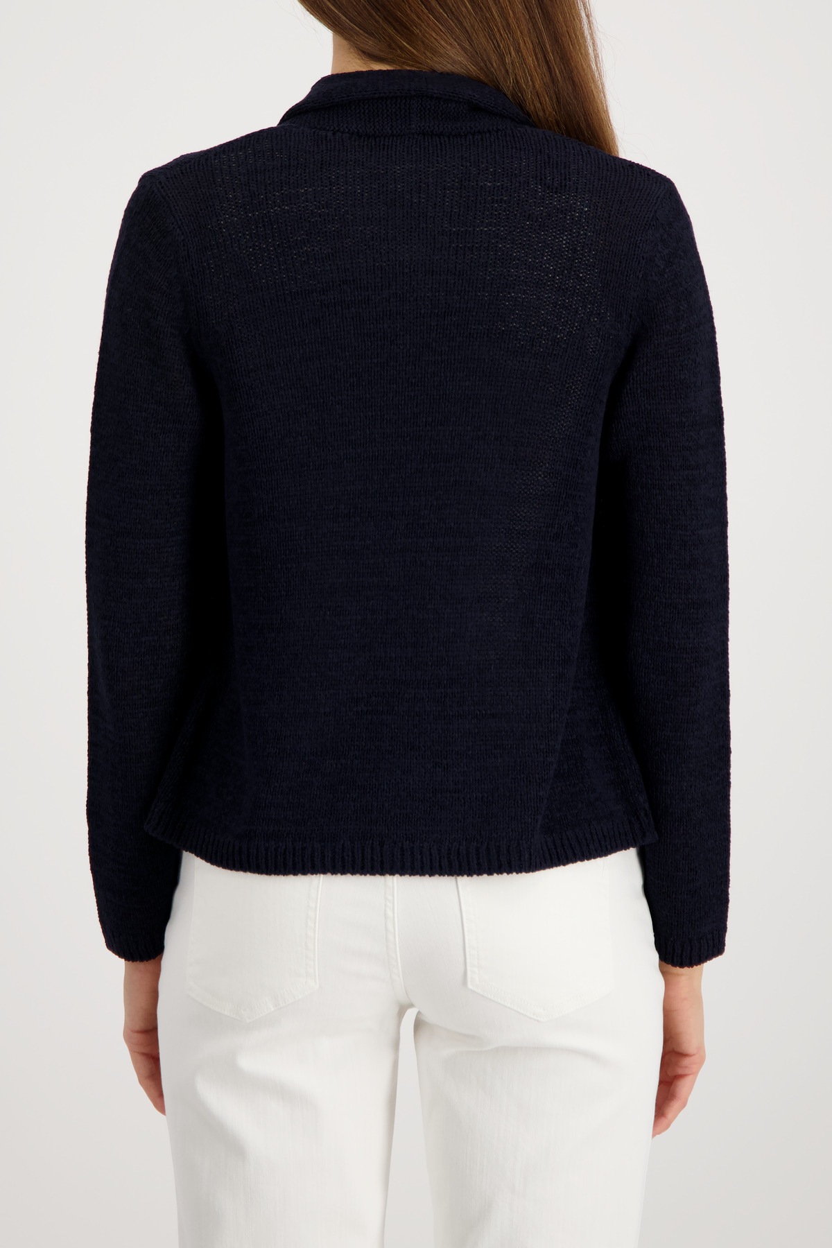 Thumbnail - Monari Strickjacke "Jacke Stricküberwurf Basic" Schalkragen, Regular Fit