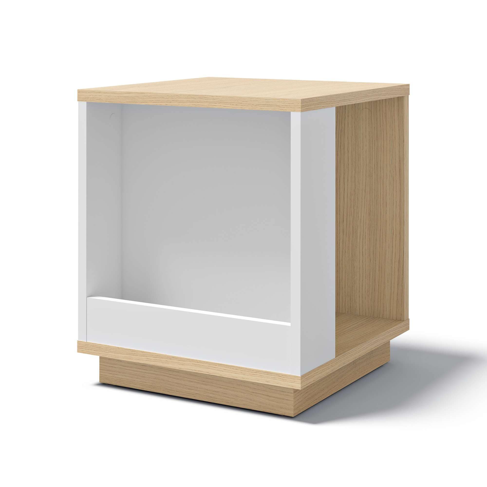 TemaHome Beistelltisch »ELLA Sofatisch, Regal, Eichefurnier & Weiss, Aufbewahrung,«, vielsitige Ablagen, Breite 40 oder 70 cm