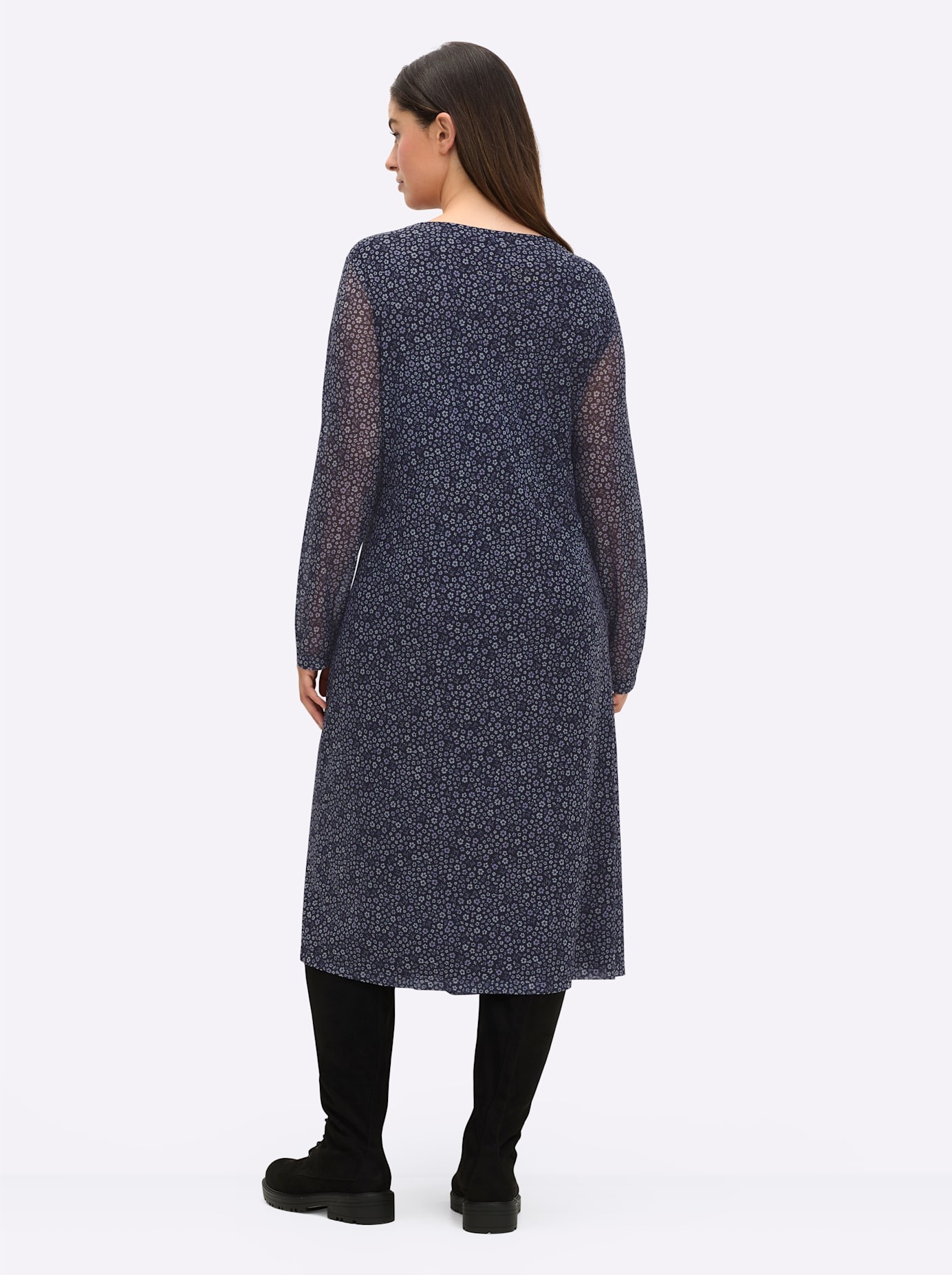 Sheego Druckkleid "Mesh-Kleid" günstig online kaufen