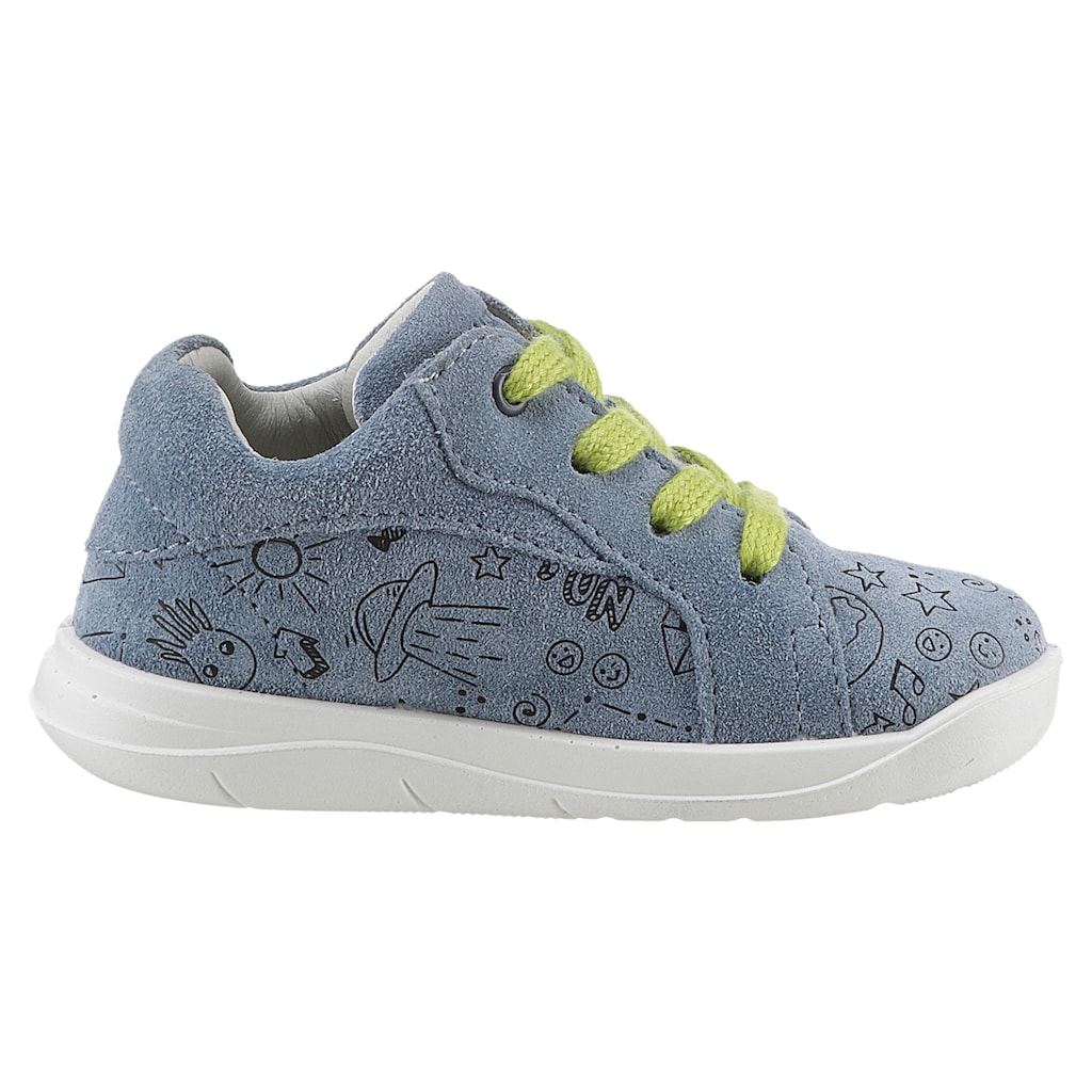 Superfit Lauflernschuh »LILLO WMS: S II«, Babyschuh, Sneaker mit farbigen Schnürsenkeln