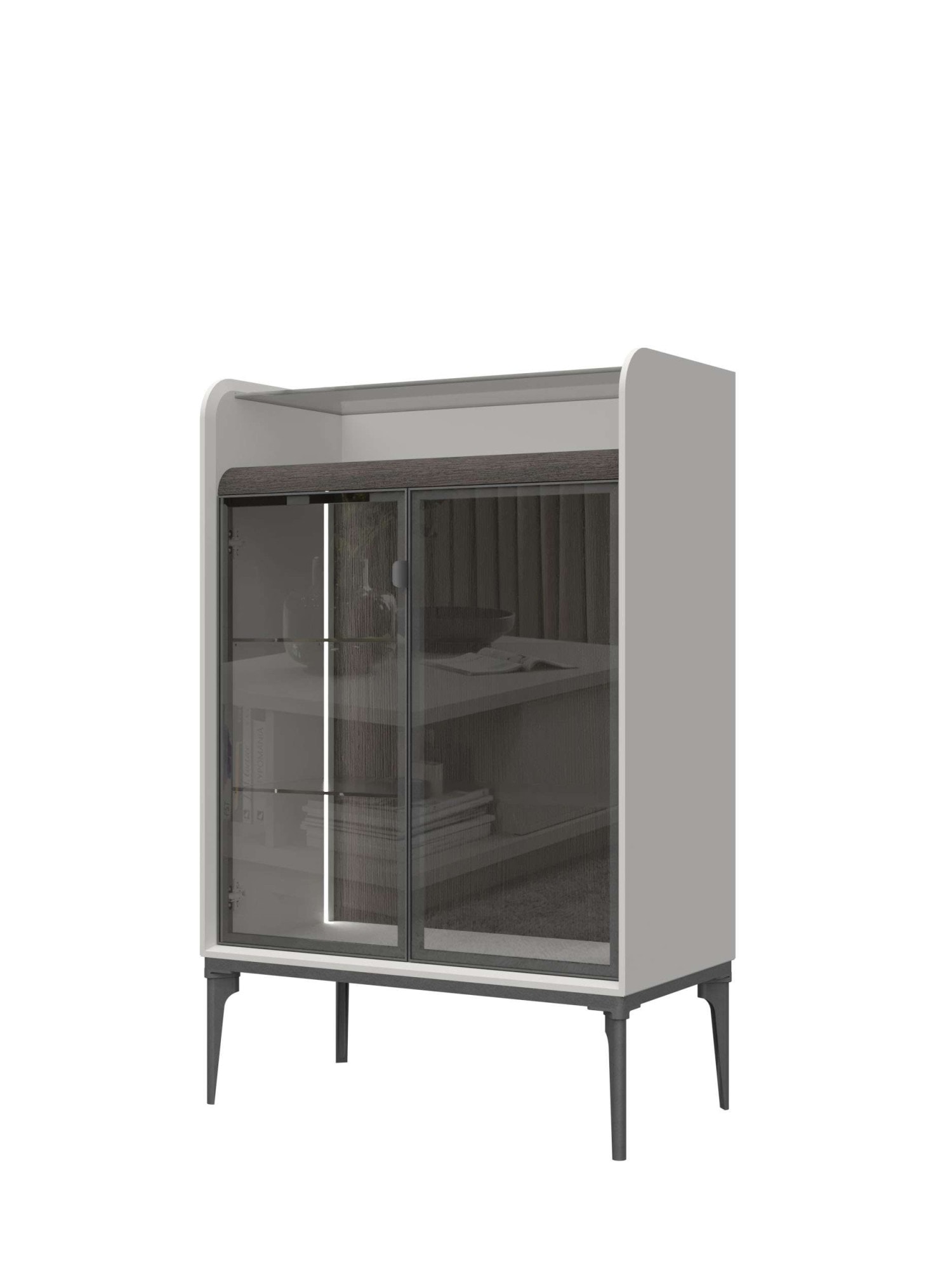 OTTO home Highboard »Sofy  Sideboard, Kommode, Anrichte, Schrank« UV lackiert, Soft Close Funktion, Metallgestell in Anthrazit Dekor