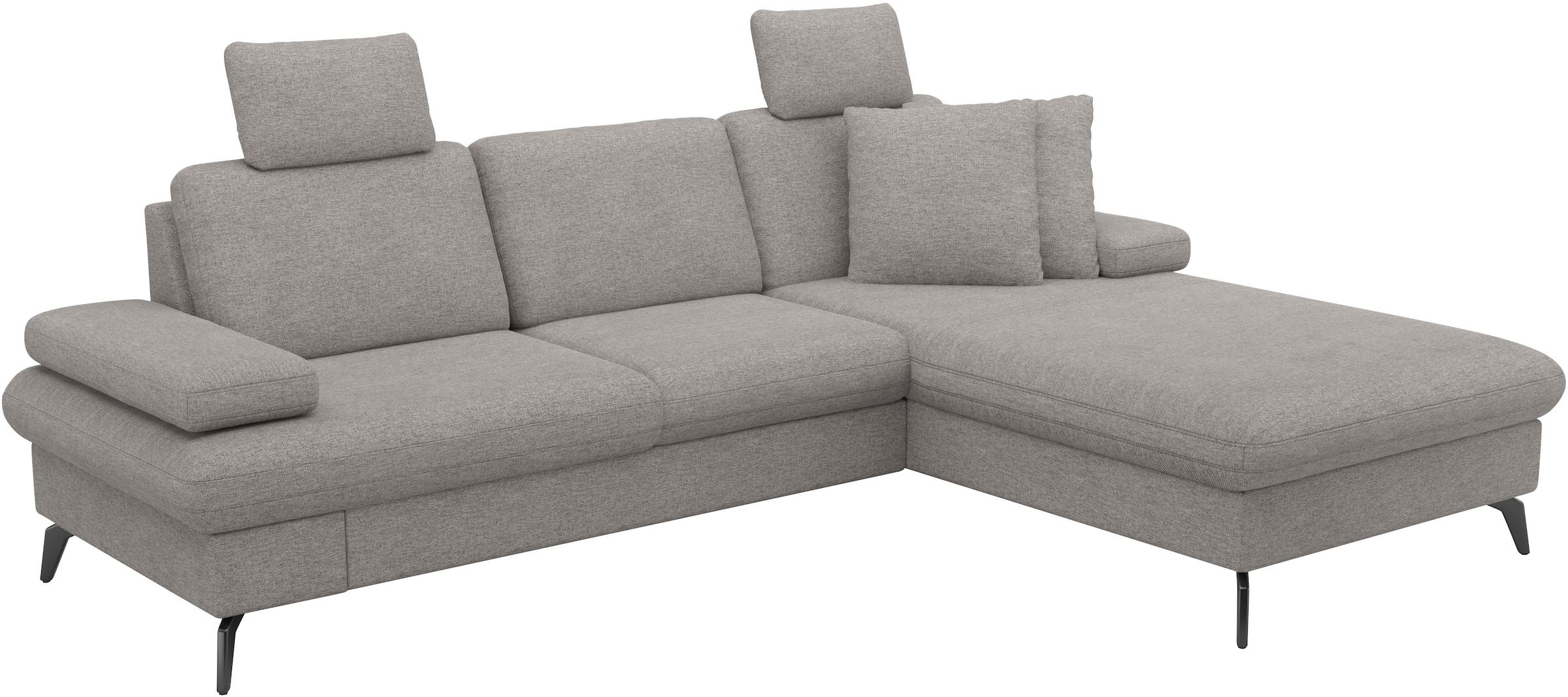 sit&more Ecksofa »Morris Jubi L-Form«, inkl. Armteilfunktion und 1 Zierkissen, wahlweise mit Bettfunktion