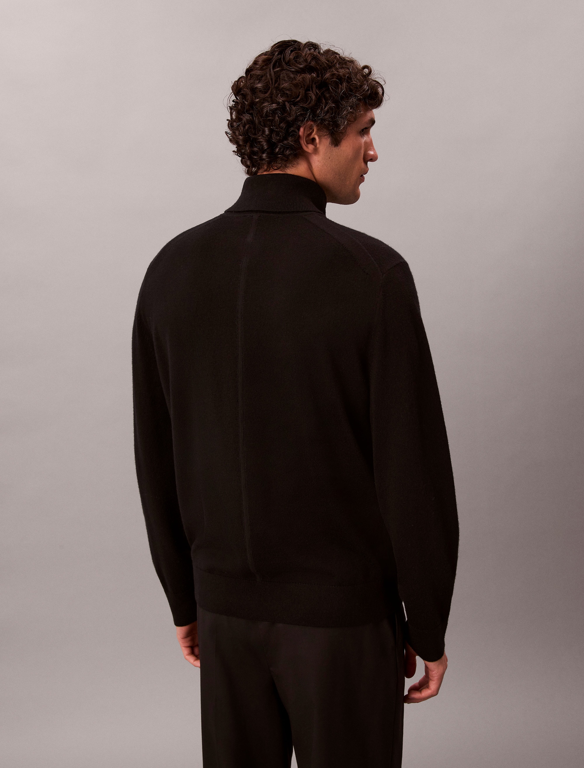 Calvin Klein Rollkragenpullover "LS 100% MERINO T-NECK 14GG", Mit Rundhalsa günstig online kaufen
