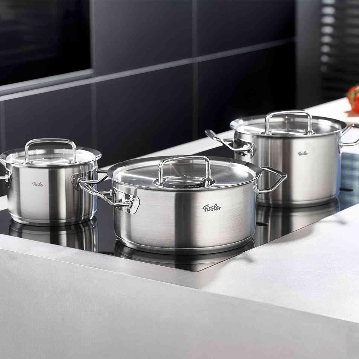 Fissler "ORIGINAL-PROFI COLLECTION Edelstahl-Topfset" Fissler Metall Ersatzdeckel für Töpfe, Pfannen, Servierpfannen