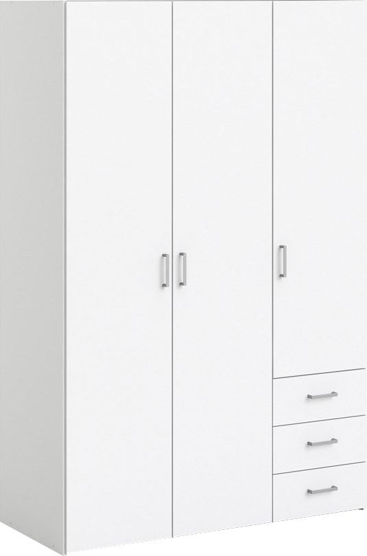 Kleiderschrank, Mit viel Stauraum, graue Stangengriffe, Gr. ca. 175,4 x 115,8 x 49,52 cm