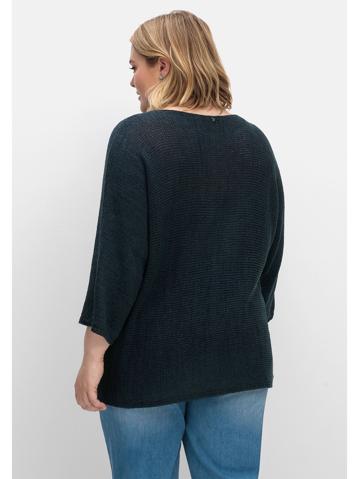 Sheego 3/4 Arm-Pullover »Große Größen«, mit 3/4-Arm, aus Bändchengarn