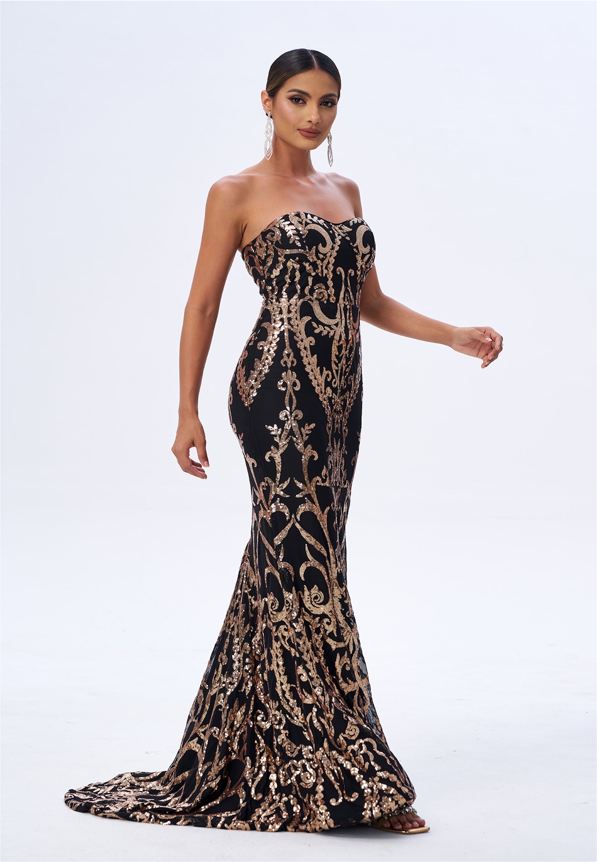 Moda Minx Jerseykleid »JOCELYN«, mit glitzernden Ornamenten
