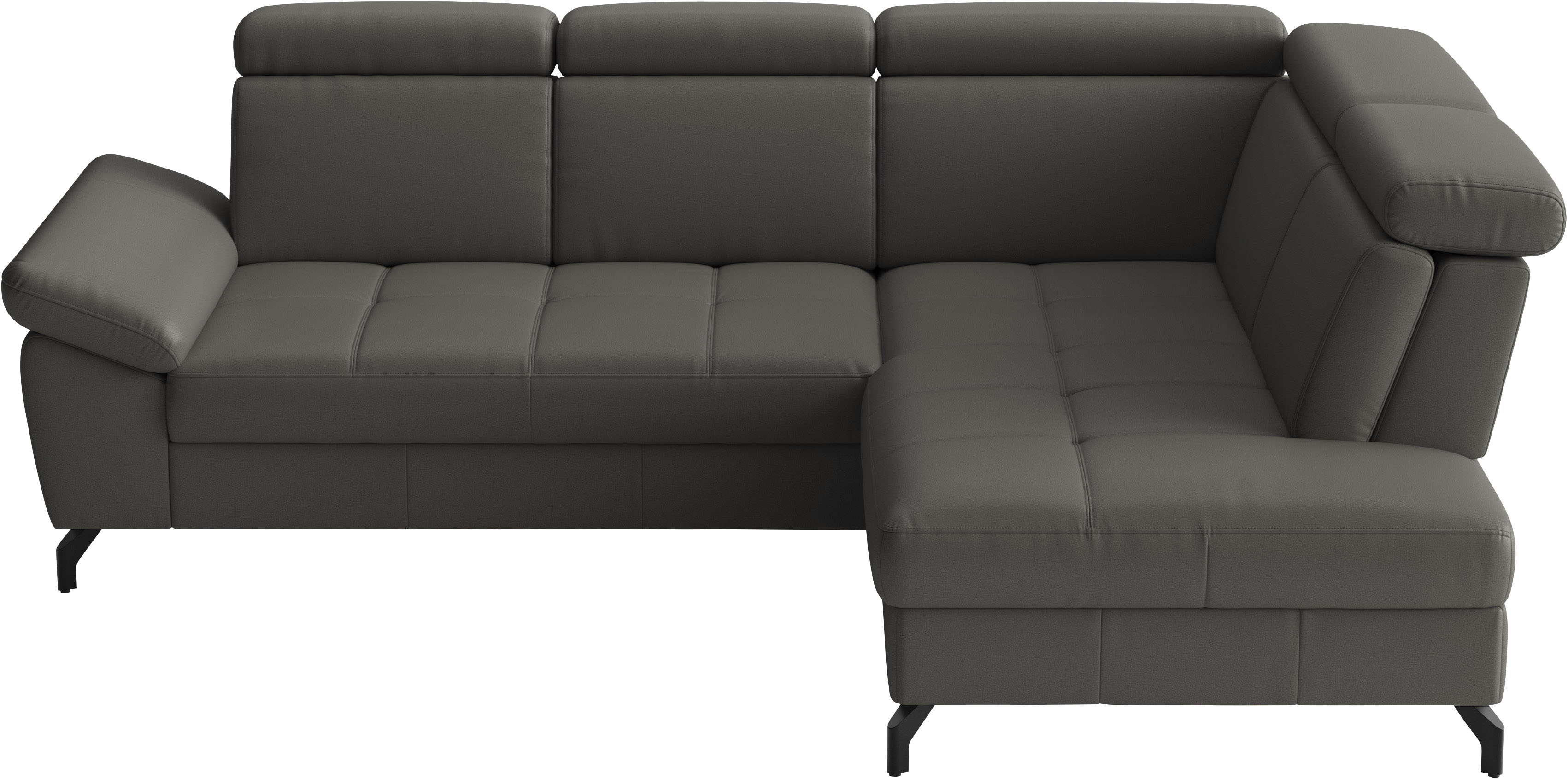 sit&more Ecksofa "Vanity L-Form, B: 254 cm, Leder" Inkl.Sitz-,Kopf-und Armteilverstellung