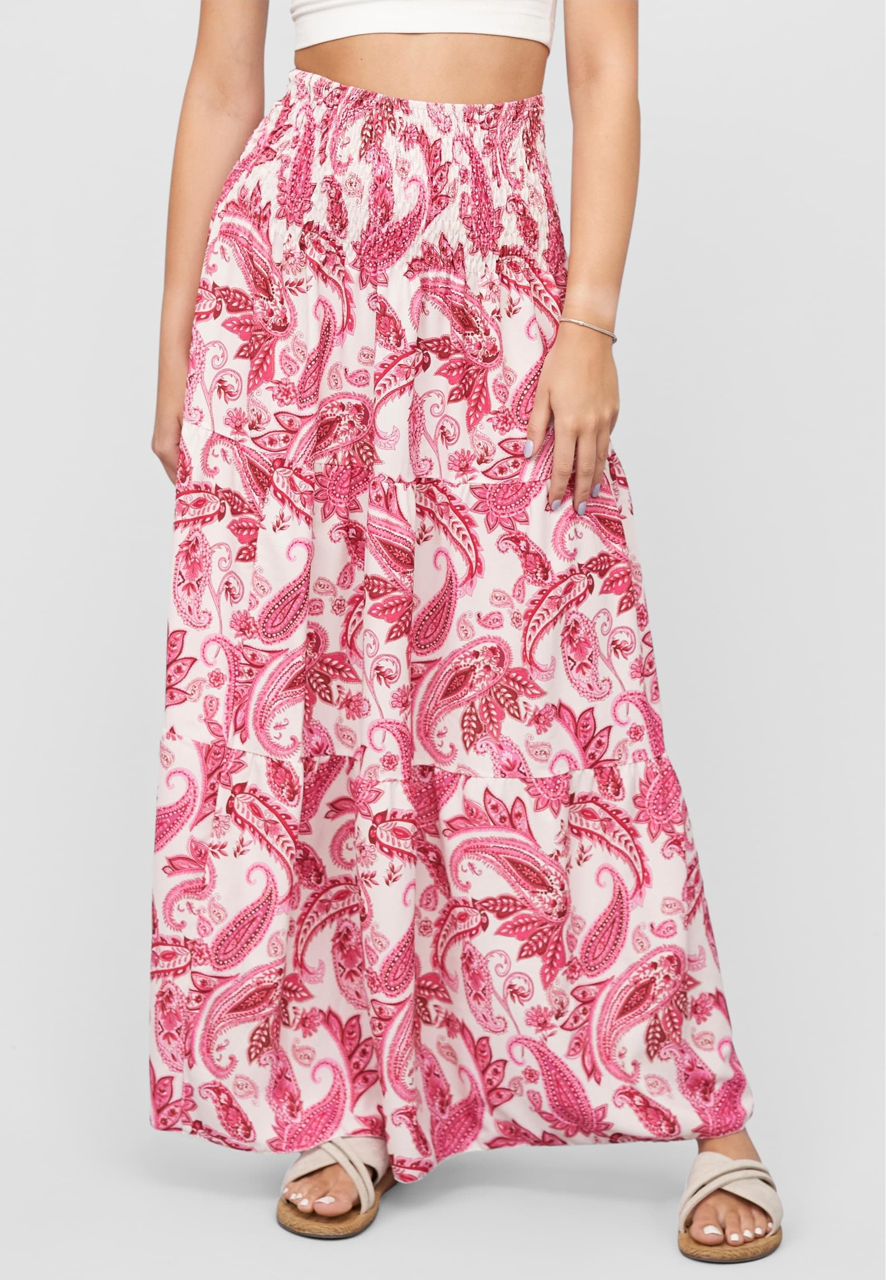CLOUD 5IVE Sommerrock »CLOUD 5IVE Maxi Skirt with paisley print«, (1 tlg.)