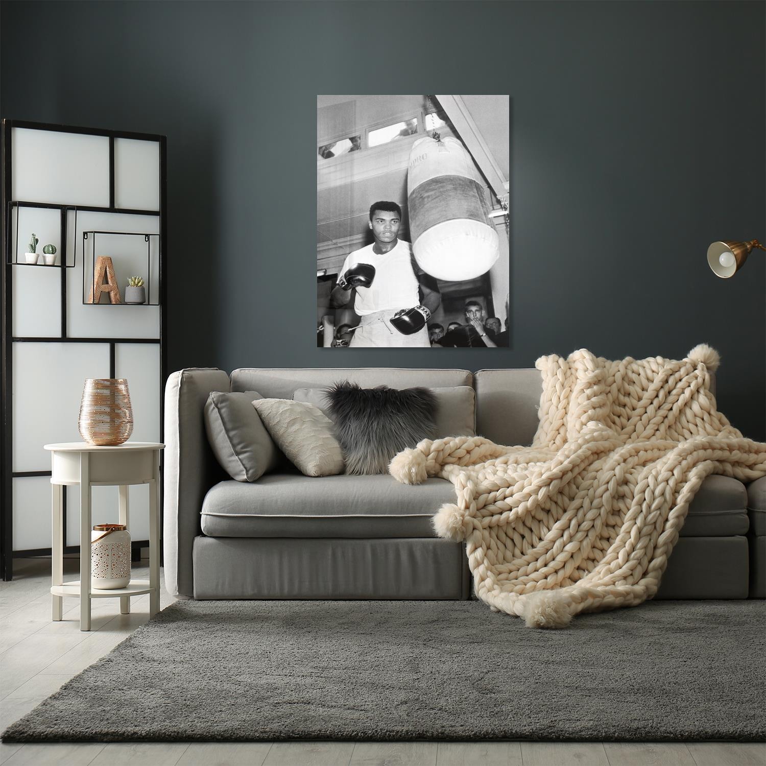 queence Acrylglasbild "The Fight", Schwarz-Weiß-Mann-Stars-Foto-Film-Filmfi günstig online kaufen