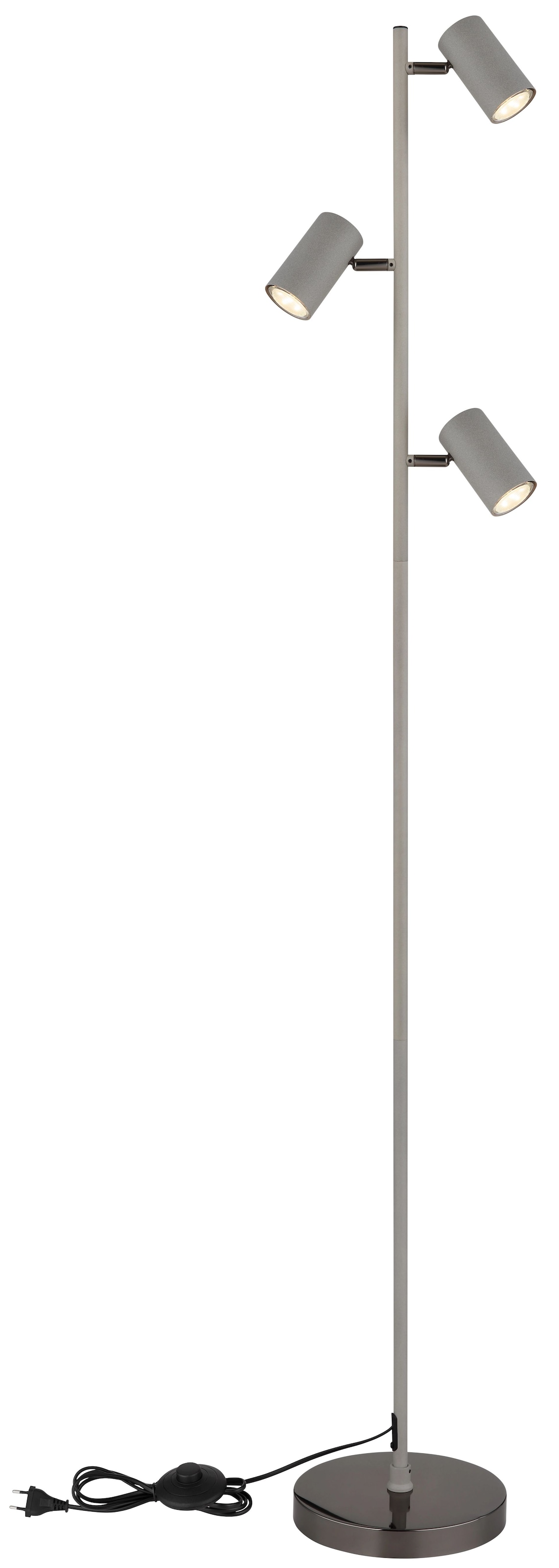 GLOBO LIGHTING LED Stehlampe »ROBBY«, 3 flammig, Leuchtmittel GU10 | ohne Leuchtmittel, Fußtrittschalter