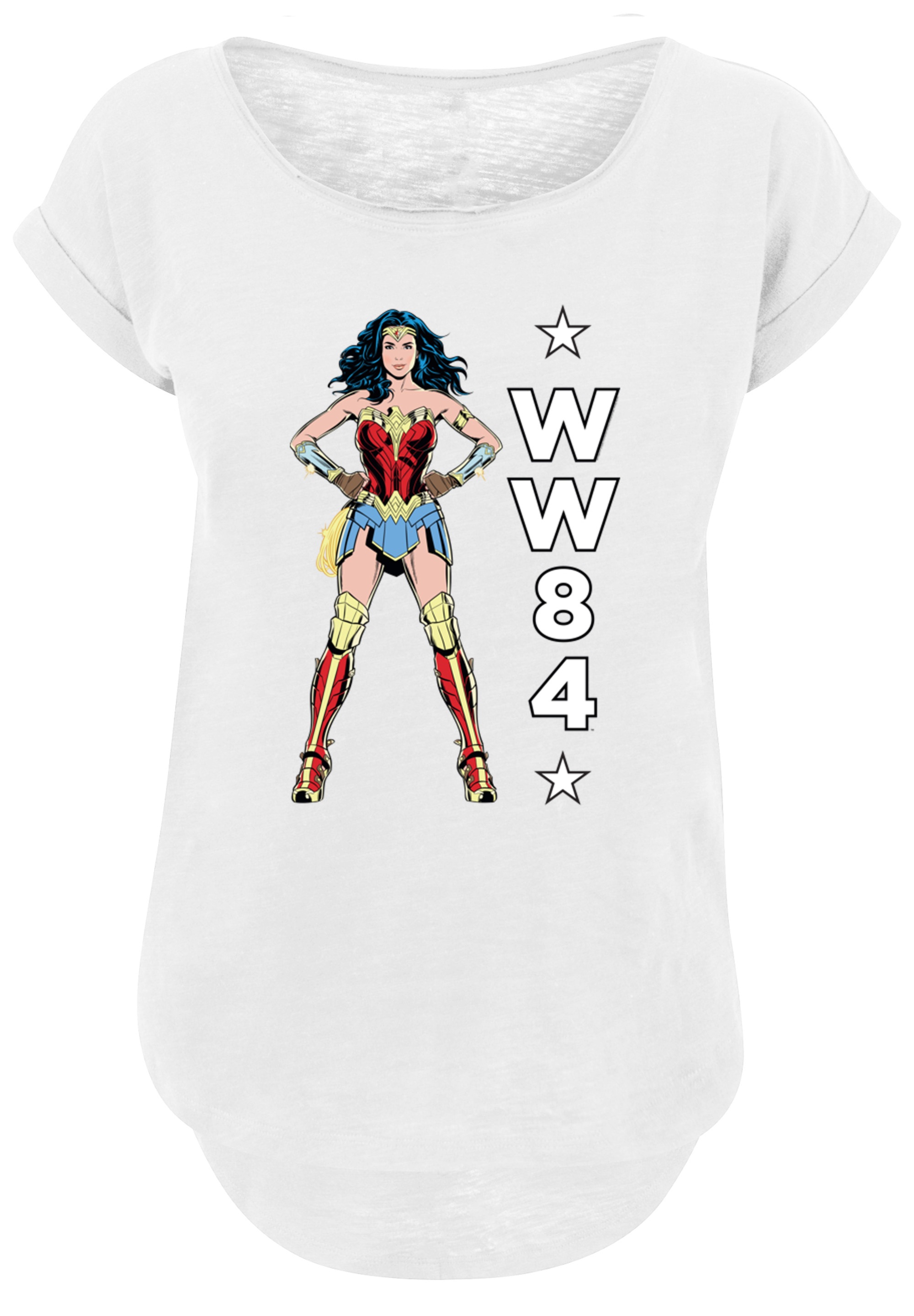 F4NT4STIC T-Shirt »DC Comics Wonder Woman 84 Standing«, Damen,Premium Merch,Lang,Longshirt,Bedruckt