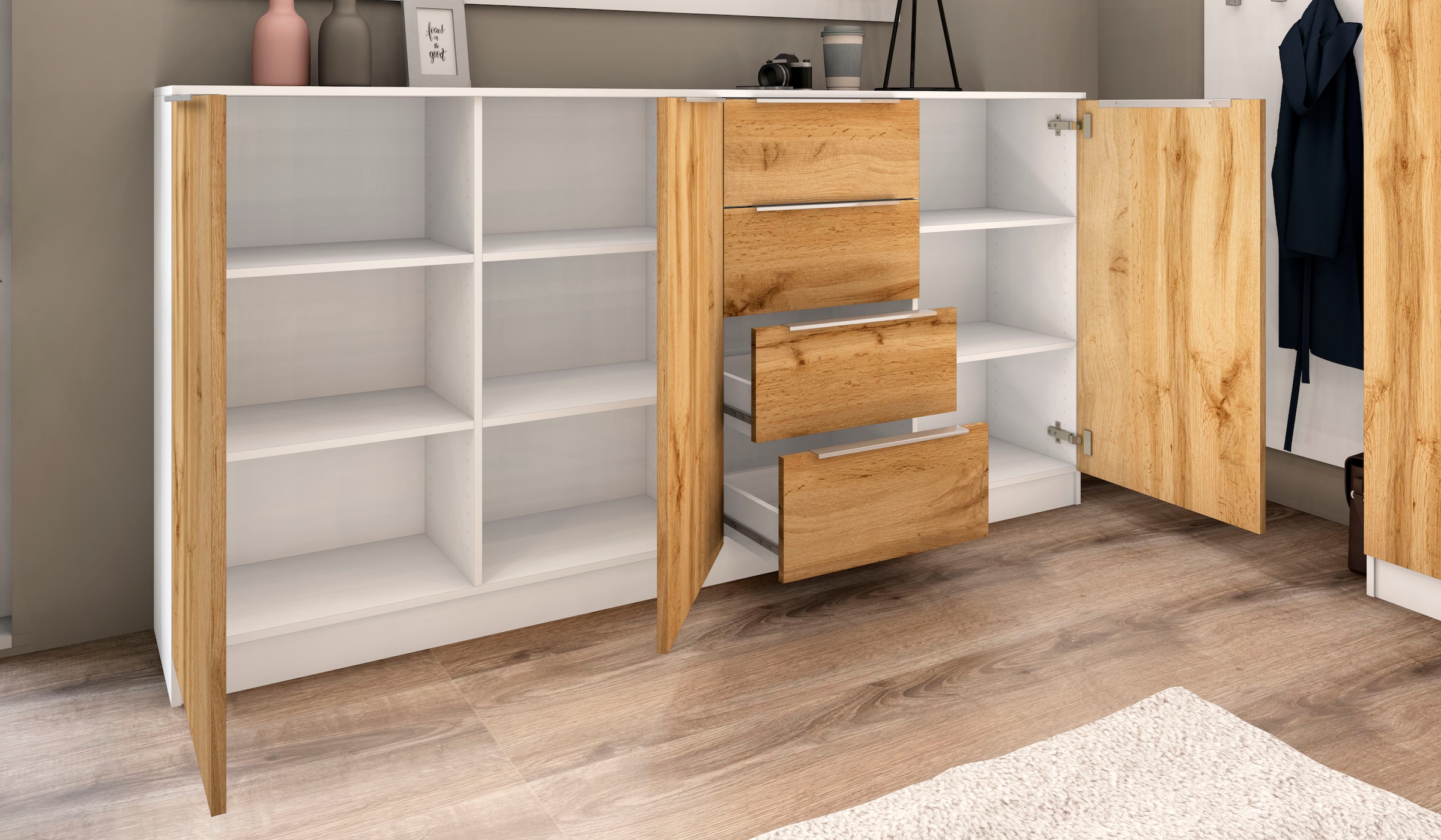 borchardt Möbel Highboard »Oliva«, Breite ca. 200 cm