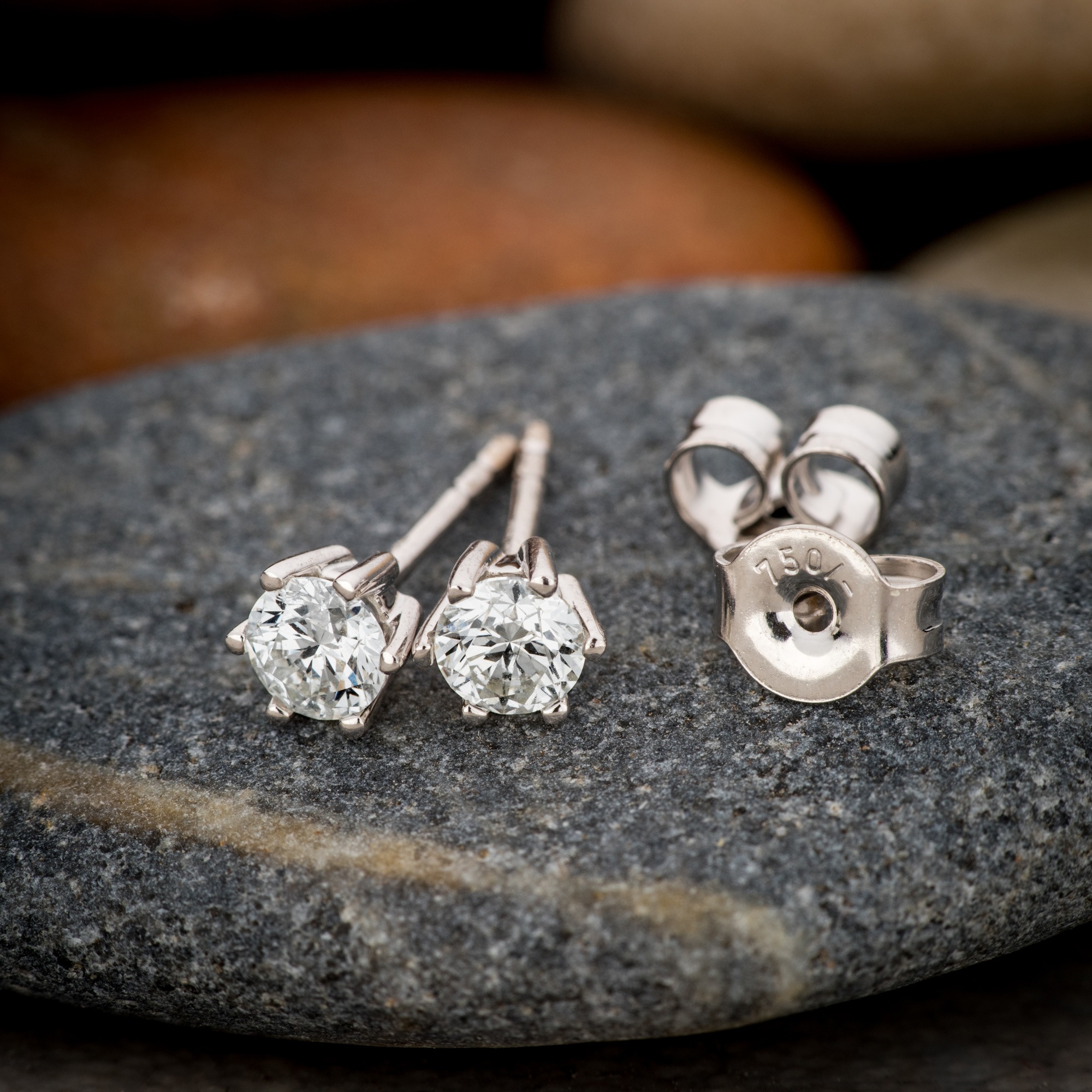 Orolino Paar Ohrstecker »Gold 750 mit 2x Brillant zus. 0,50 ct.«
