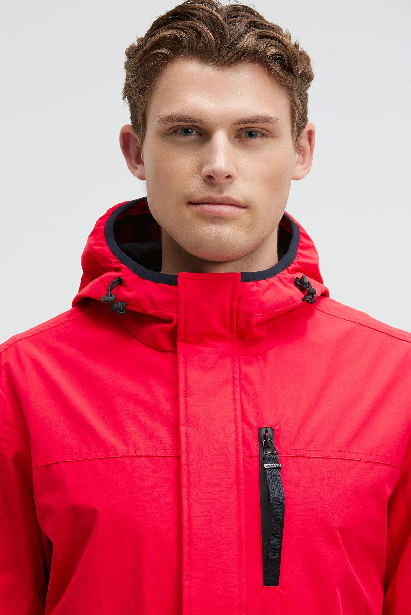 Outdoorjacke CAMP DAVID, Herren, Gr. 3XL, summer rot, Web, Material Oberstoff: 55% Baumwolle, 45% Polyamid, Futter Ärmel: 100% Polyamid, Futter Rumpf: 100% Polyester, unifarben, regular fit normal, eingesetzt Windstopperbündchen, Jacken Outdoorjacke, mit  3