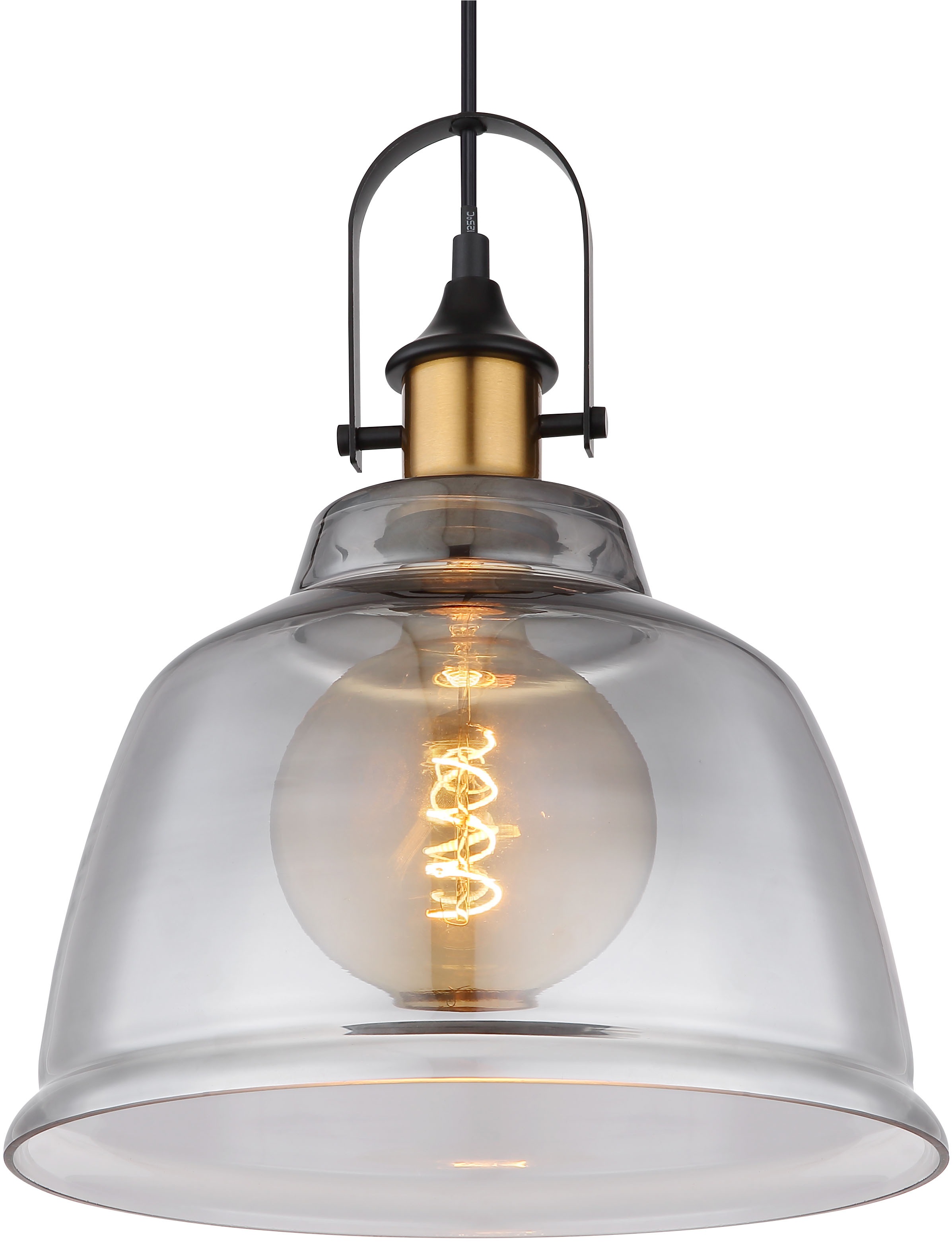 GLOBO LIGHTING Hängeleuchte »DOROTHEA«, Leuchtmittel E27 | ohne Leuchtmittel, Hängelampe/Pendelleuchte/Messing/Glas/Wohnzimmer/Esszimmer